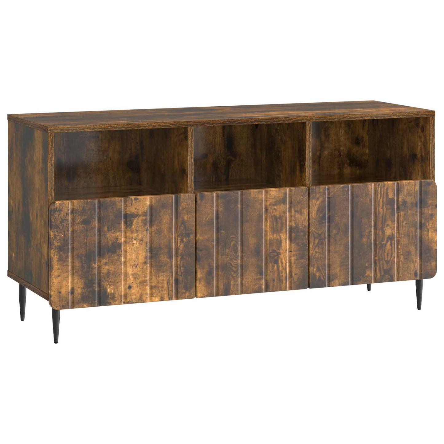 TV-kast met lade Gerookt eiken 102 x 34,5 x 50 cm Bewerkt hout is nu te koop bij PeponiXL, paradijselijk wonen!