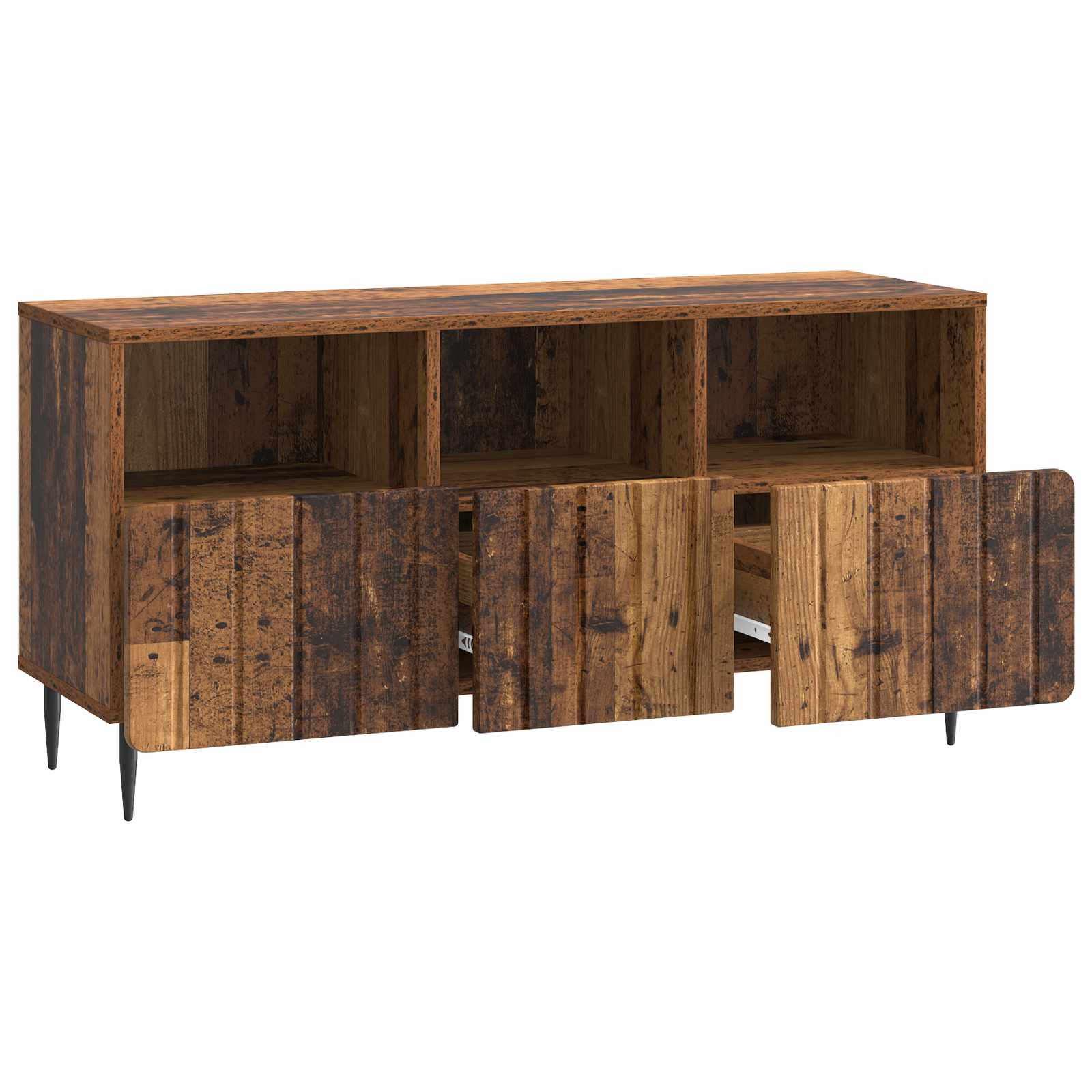 TV-kast met lade Oud hout 102 x 34,5 x 50 cm Bewerkt hout is nu te koop bij PeponiXL, paradijselijk wonen!