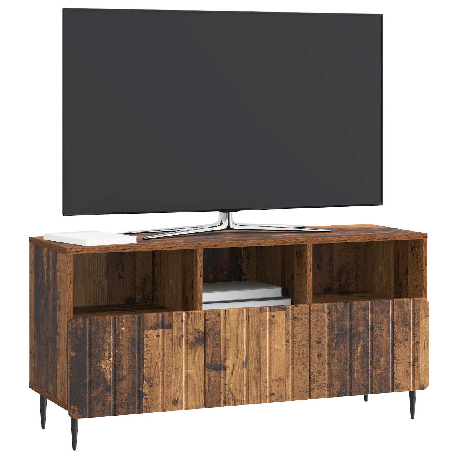 TV-kast met lade Oud hout 102 x 34,5 x 50 cm Bewerkt hout is nu te koop bij PeponiXL, paradijselijk wonen!