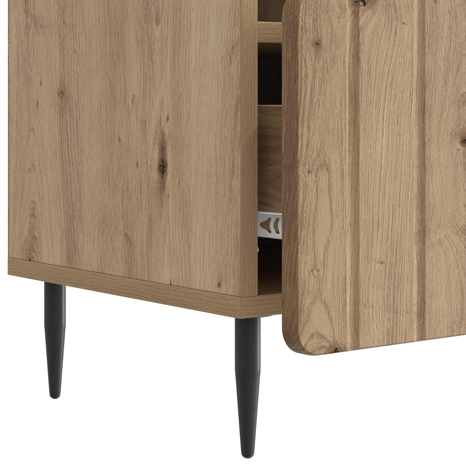 TV-kast Artisanaal eiken 102 x 34,5 x 50 cm Bewerkt hout is nu te koop bij PeponiXL, paradijselijk wonen!