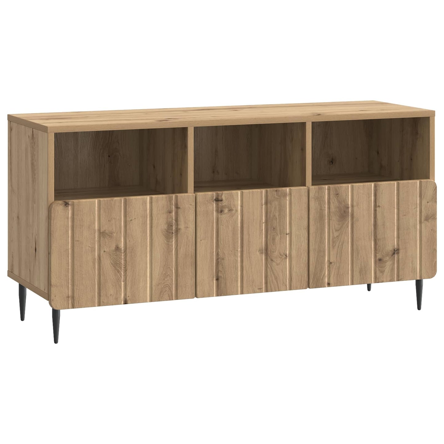 TV-kast Artisanaal eiken 102 x 34,5 x 50 cm Bewerkt hout is nu te koop bij PeponiXL, paradijselijk wonen!