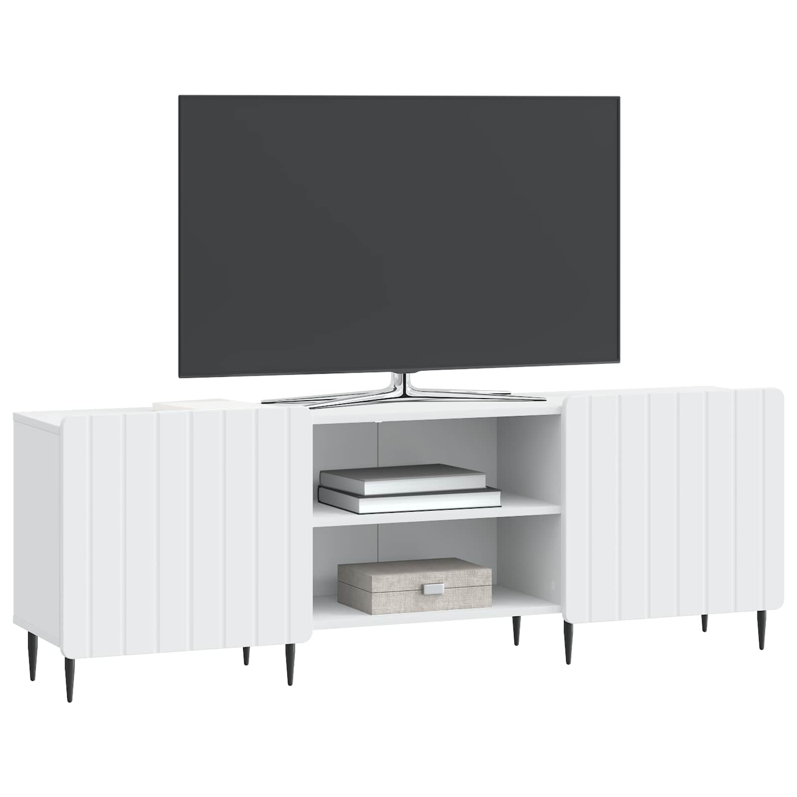 TV-kast Wit 150 x 31 x 52 cm Bewerkt hout is nu te koop bij PeponiXL, paradijselijk wonen!