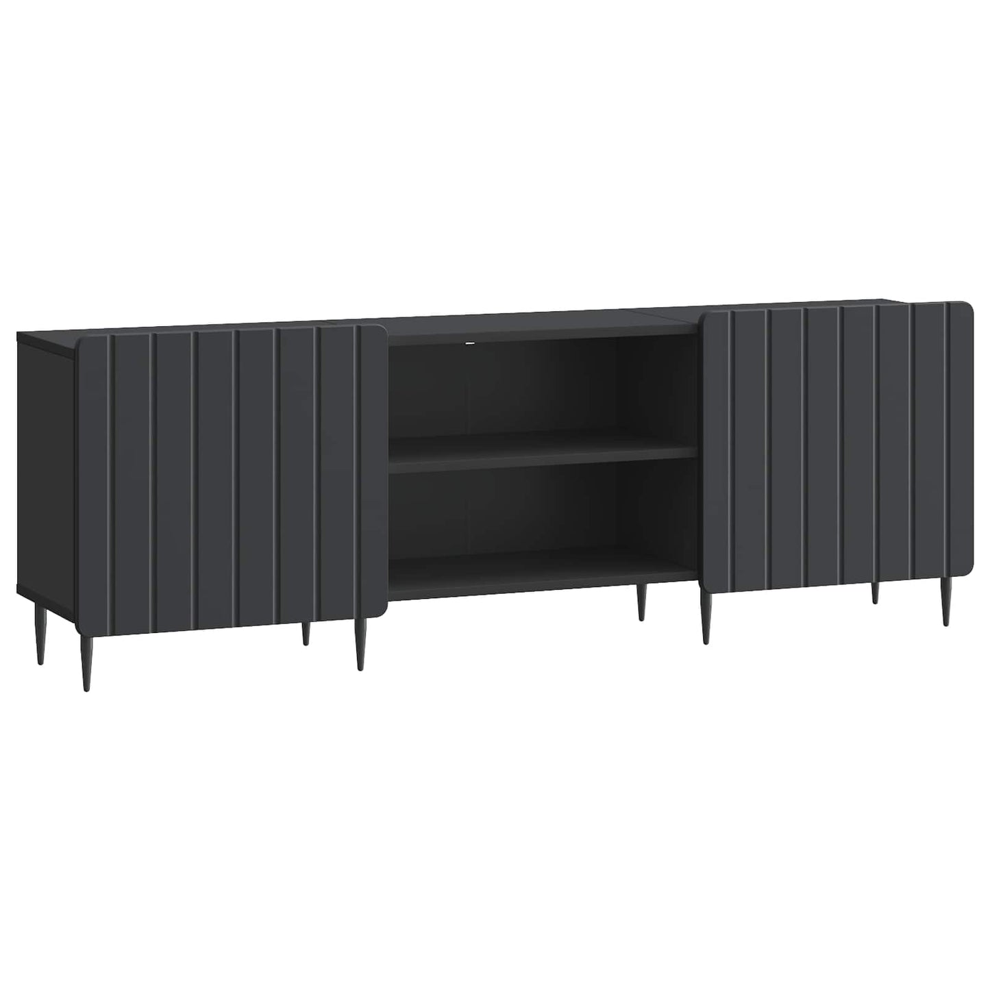 TV-kast Zwart 150 x 31 x 52 cm Bewerkt hout is nu te koop bij PeponiXL, paradijselijk wonen!