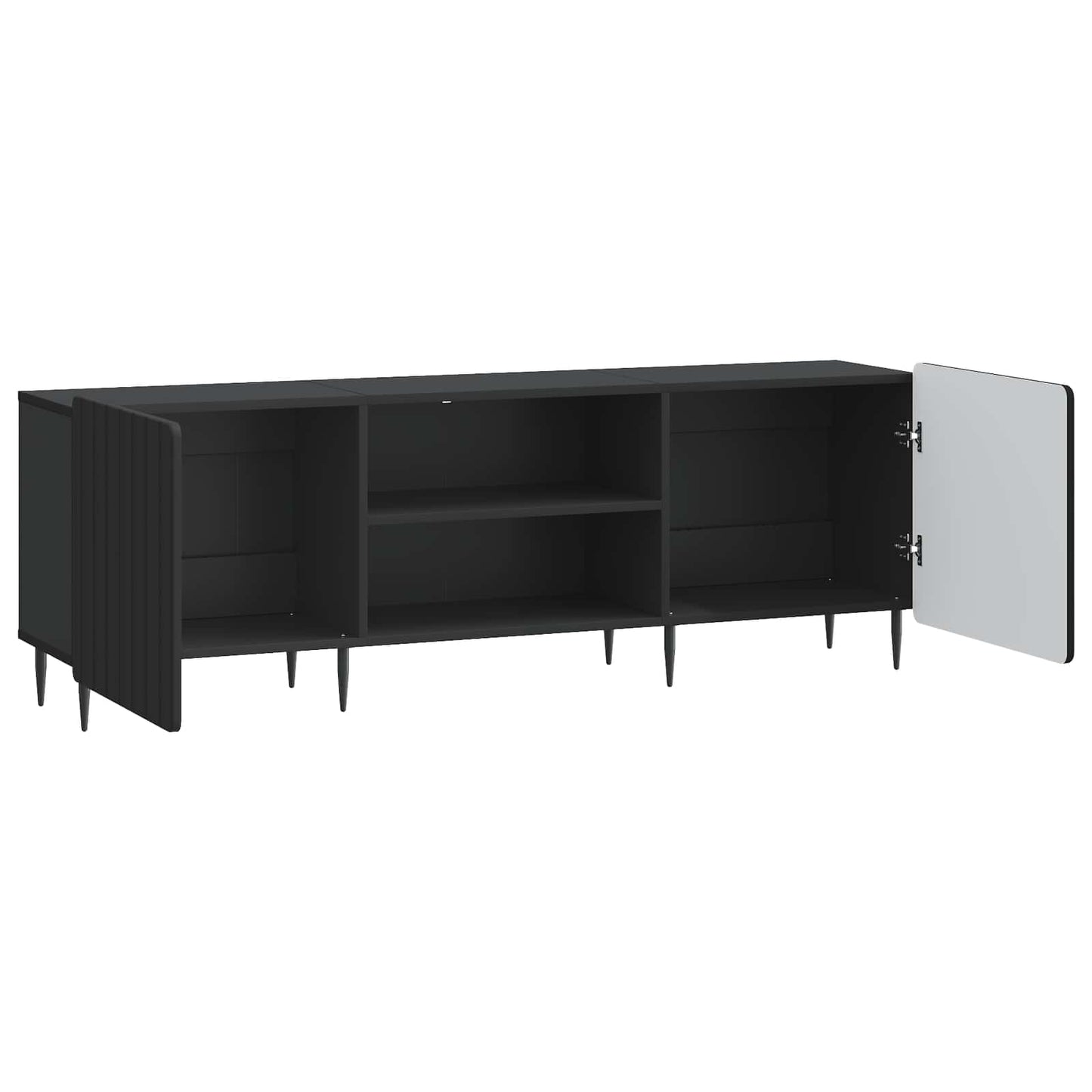 TV-kast Zwart 150 x 31 x 52 cm Bewerkt hout is nu te koop bij PeponiXL, paradijselijk wonen!