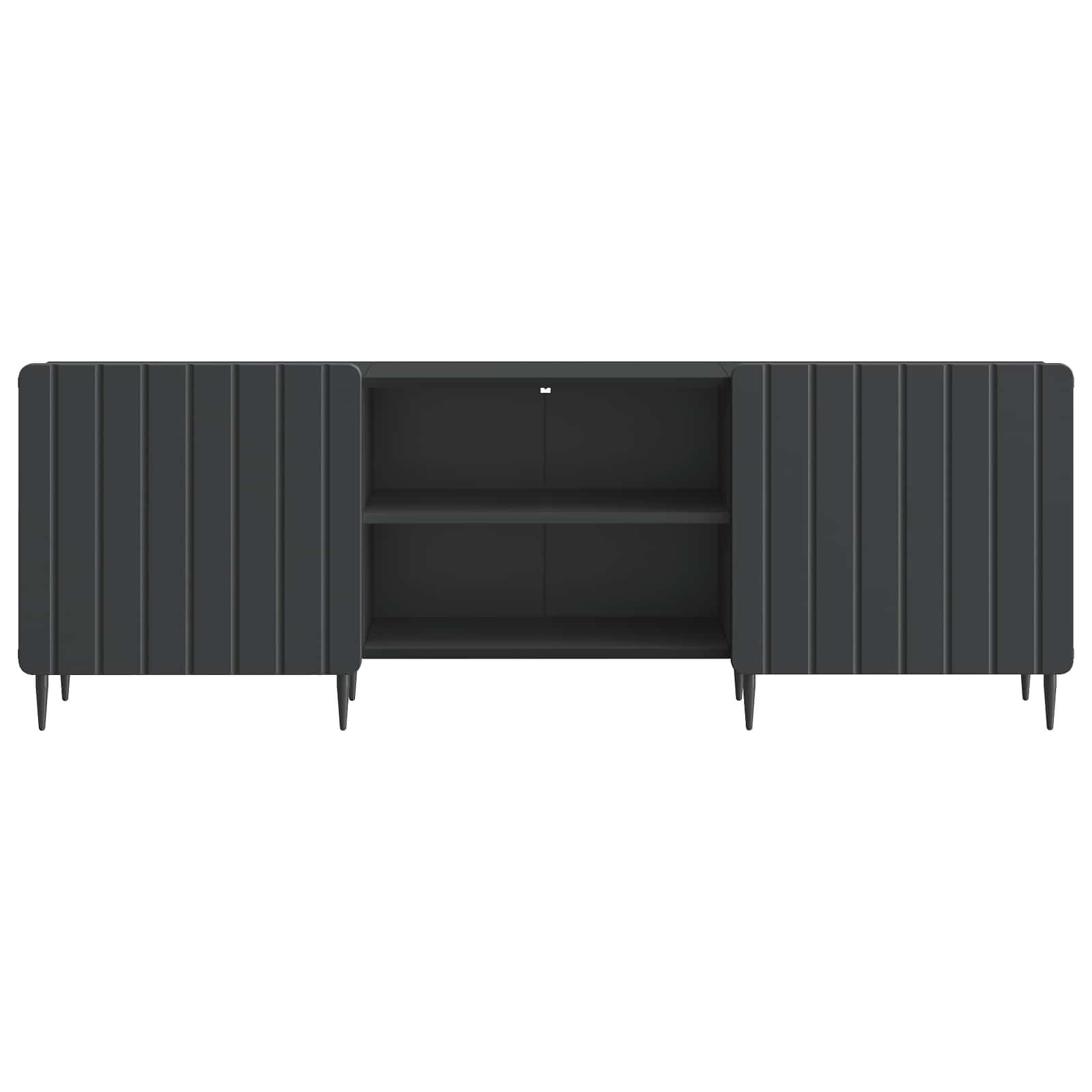 TV-kast Zwart 150 x 31 x 52 cm Bewerkt hout is nu te koop bij PeponiXL, paradijselijk wonen!