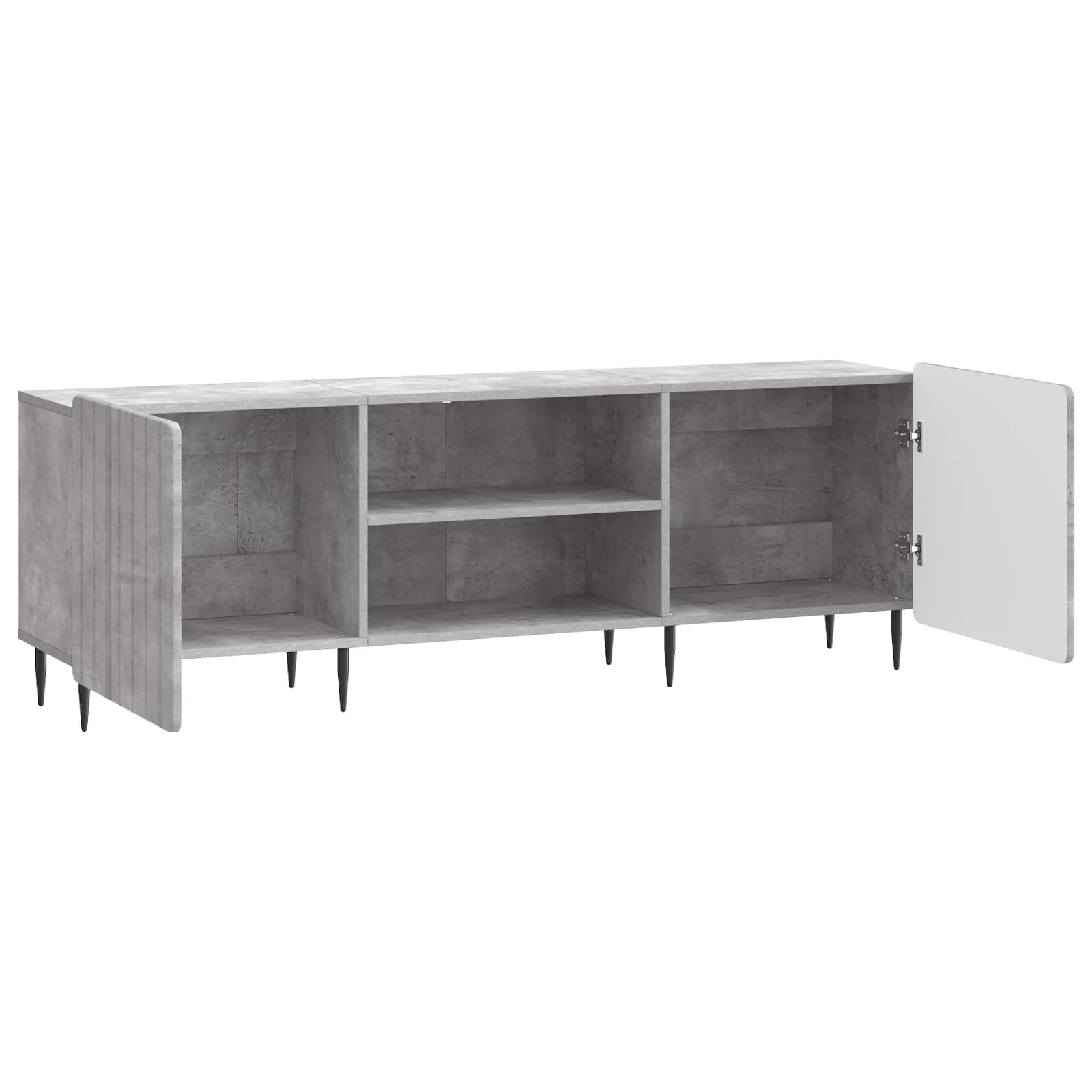 TV-kast Betongrijs 150 x 31 x 52 cm Bewerkt hout is nu te koop bij PeponiXL, paradijselijk wonen!