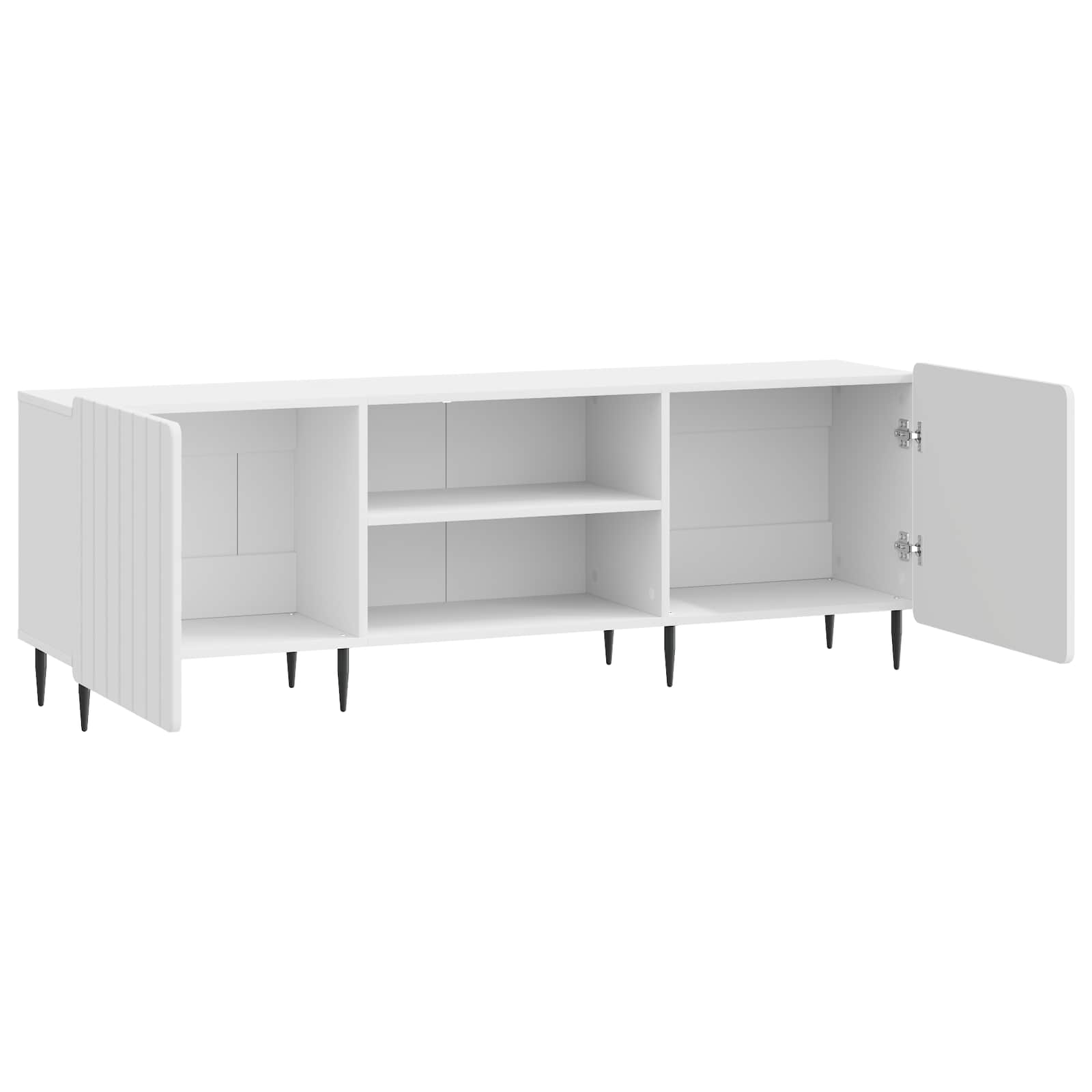 TV-kast Hoogglans Wit 150 x 31 x 52 cm Bewerkt hout is nu te koop bij PeponiXL, paradijselijk wonen!