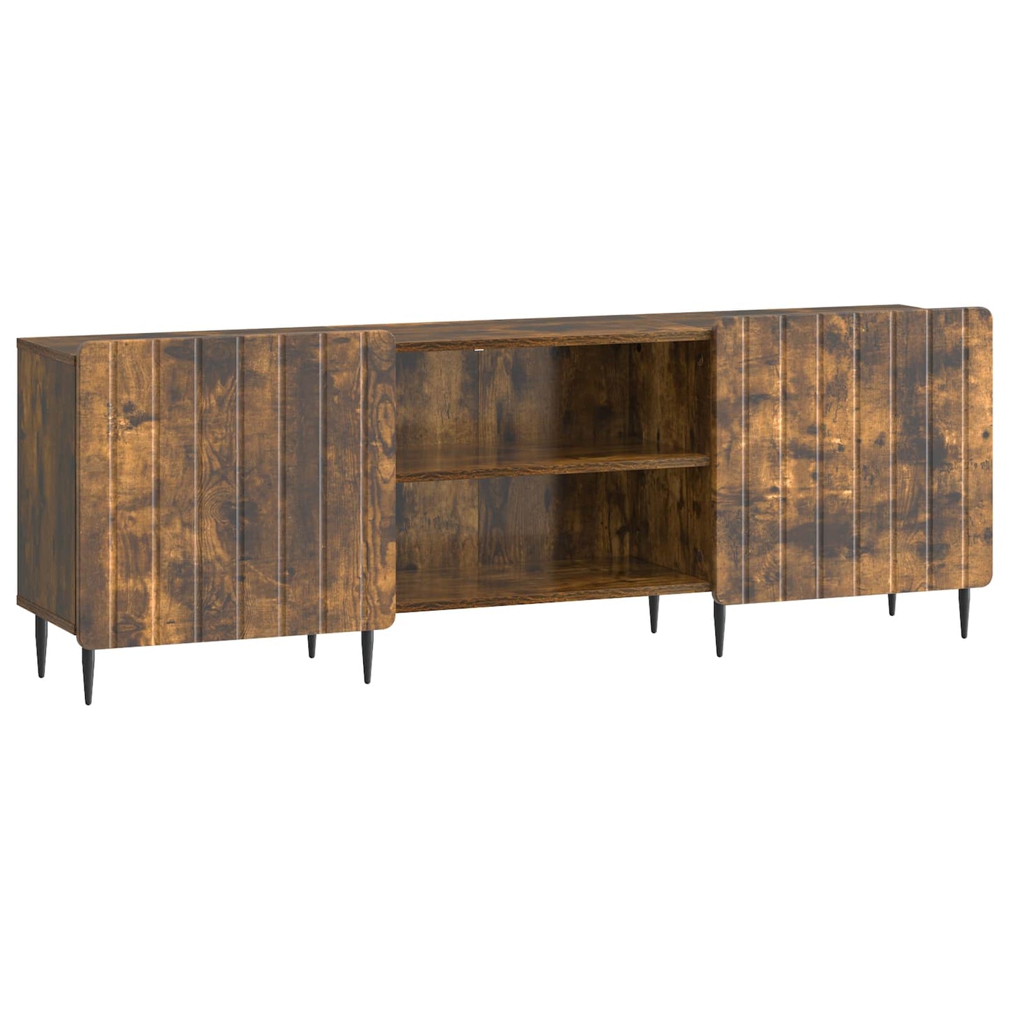 TV-kast Gerookt eiken 150 x 31 x 52 cm Bewerkt hout is nu te koop bij PeponiXL, paradijselijk wonen!