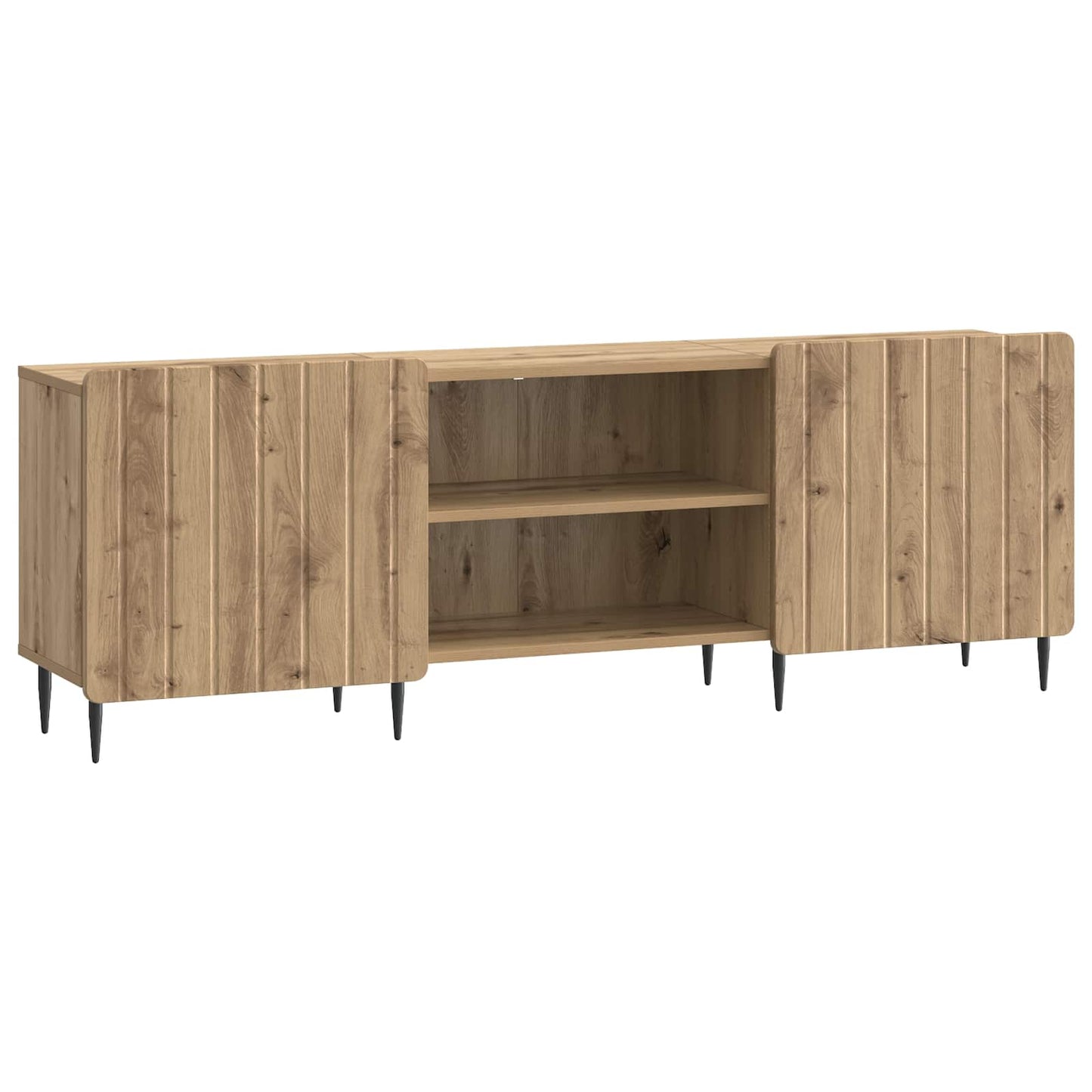 TV-kast Artisanaal eiken 150 x 31 x 52 cm Bewerkt hout is nu te koop bij PeponiXL, paradijselijk wonen!