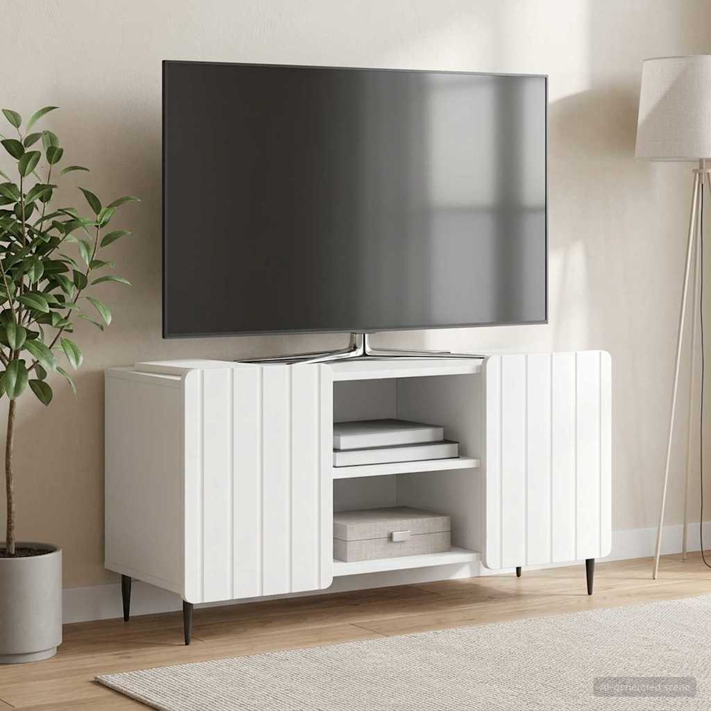 TV-kast Wit 102 x 34,5 x 52 cm Bewerkt hout is nu te koop bij PeponiXL, paradijselijk wonen!