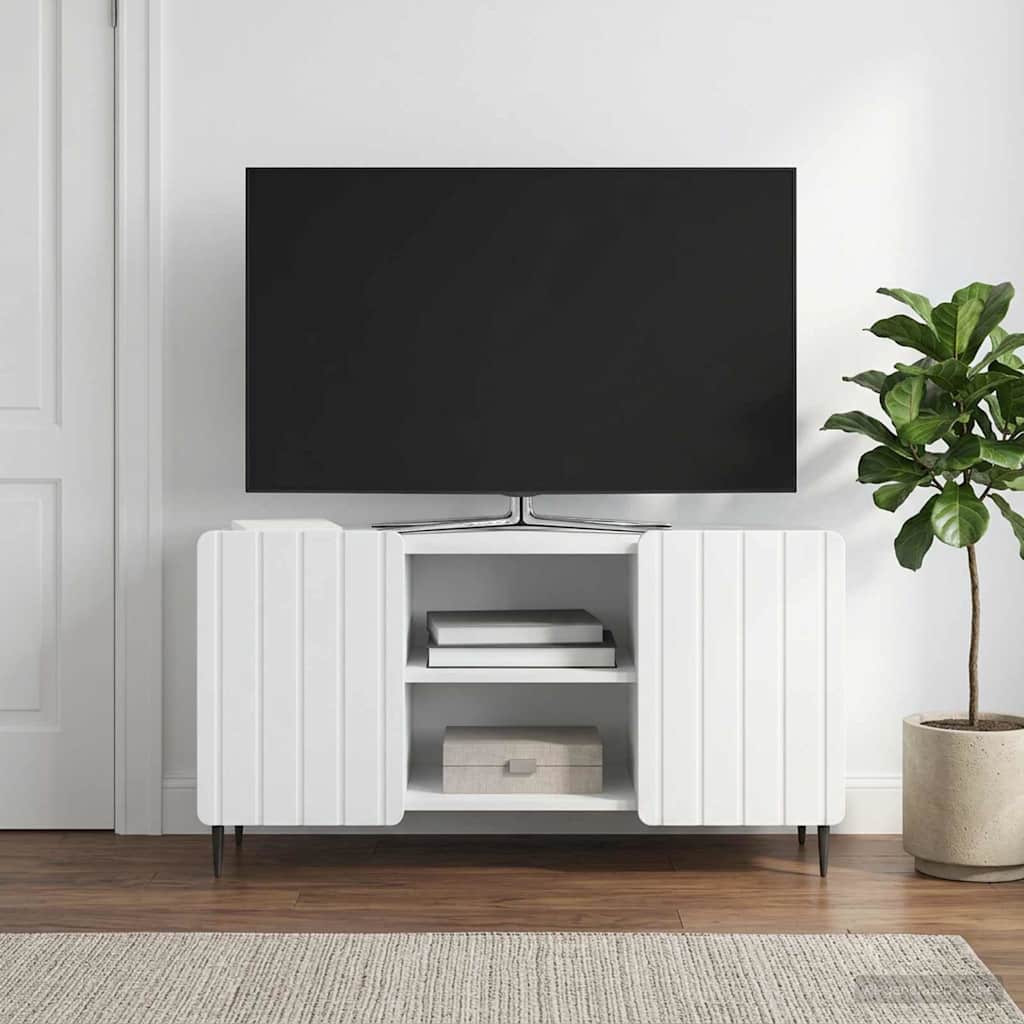 TV-kast Wit 102 x 34,5 x 52 cm Bewerkt hout is nu te koop bij PeponiXL, paradijselijk wonen!