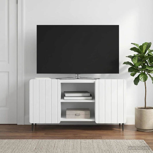TV-kast Wit 102 x 34,5 x 52 cm Bewerkt hout is nu te koop bij PeponiXL, paradijselijk wonen!