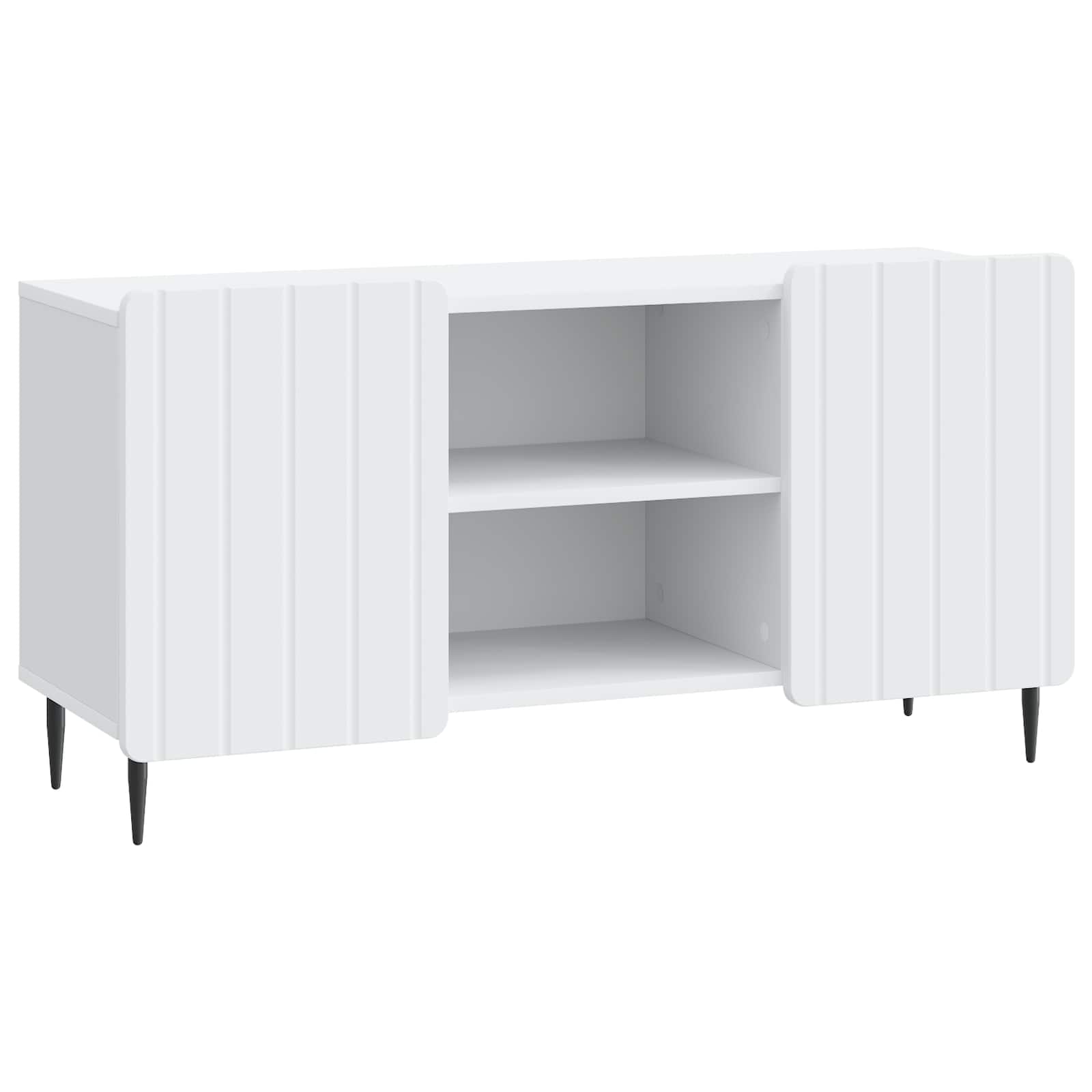 TV-kast Wit 102 x 34,5 x 52 cm Bewerkt hout is nu te koop bij PeponiXL, paradijselijk wonen!