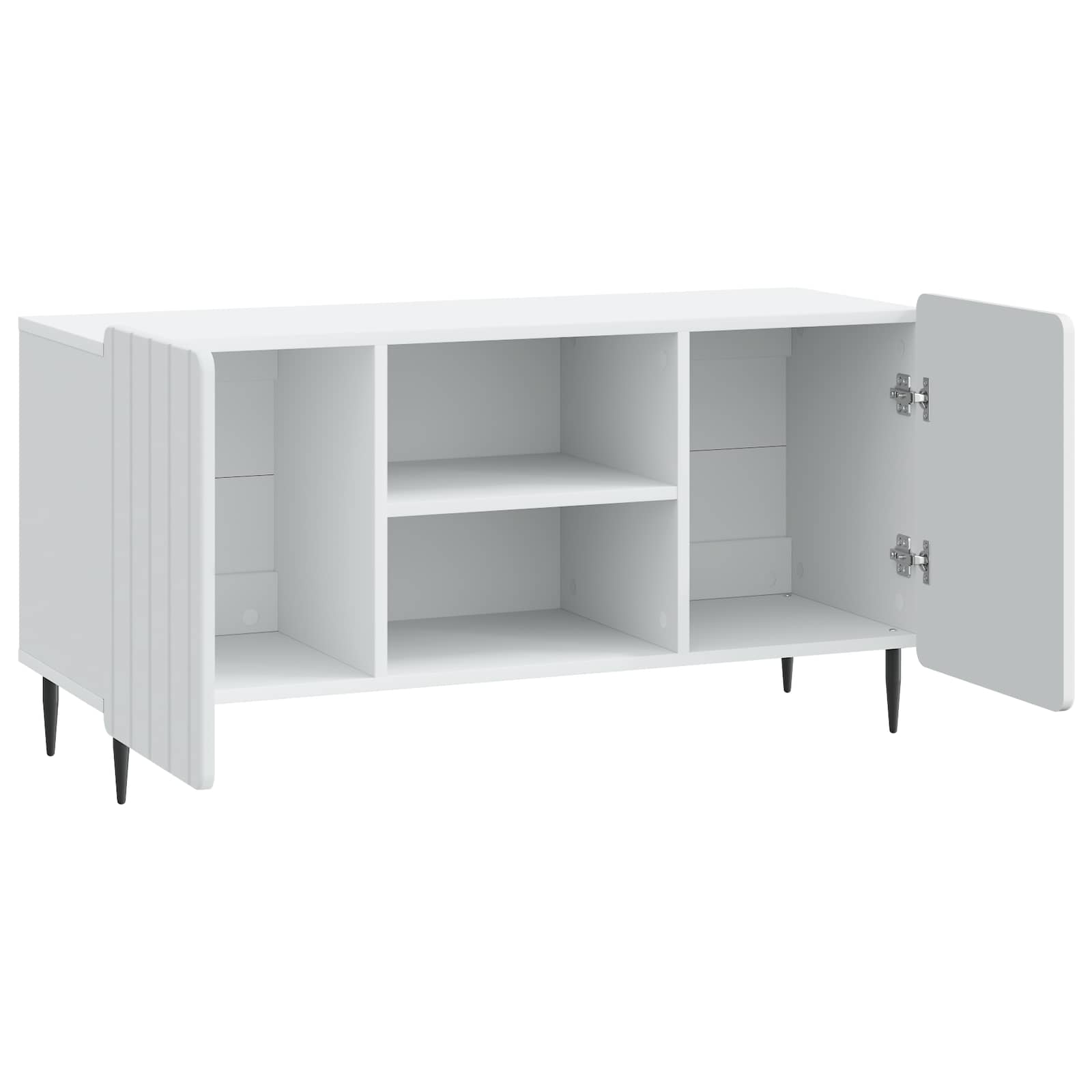 TV-kast Wit 102 x 34,5 x 52 cm Bewerkt hout is nu te koop bij PeponiXL, paradijselijk wonen!