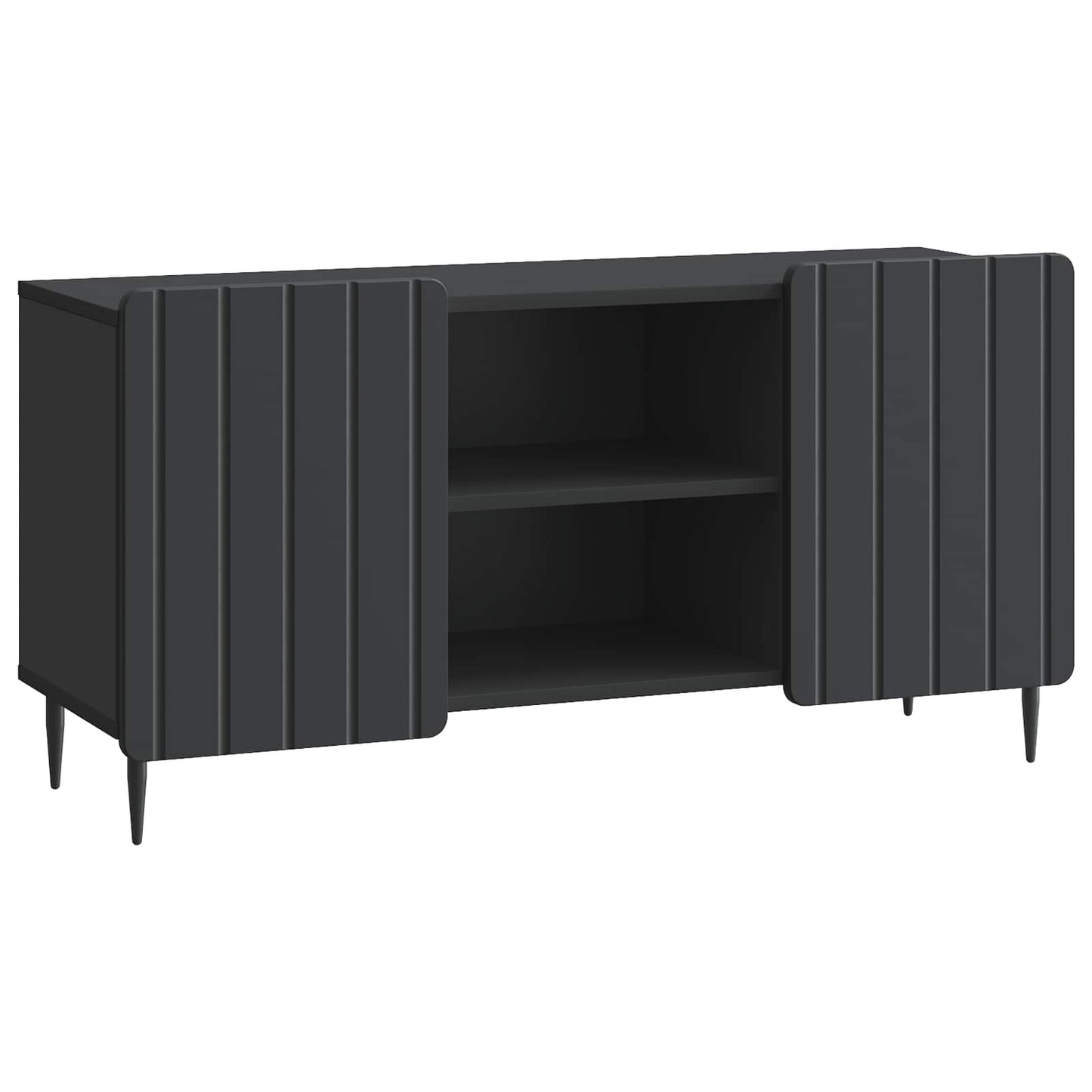TV-kast Zwart 102 x 34,5 x 52 cm Bewerkt hout is nu te koop bij PeponiXL, paradijselijk wonen!
