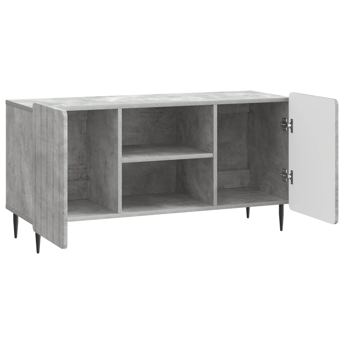 TV-kast Betongrijs 102 x 34,5 x 52 cm Bewerkt hout is nu te koop bij PeponiXL, paradijselijk wonen!