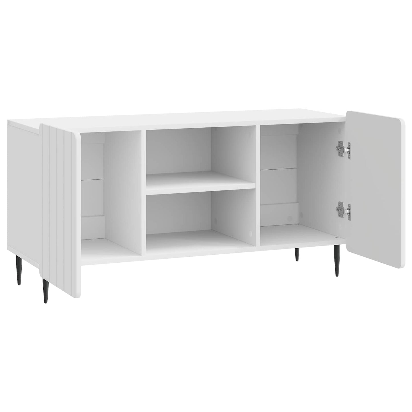 TV-kast Hoogglans Wit 102 x 34,5 x 52 cm Bewerkt hout is nu te koop bij PeponiXL, paradijselijk wonen!