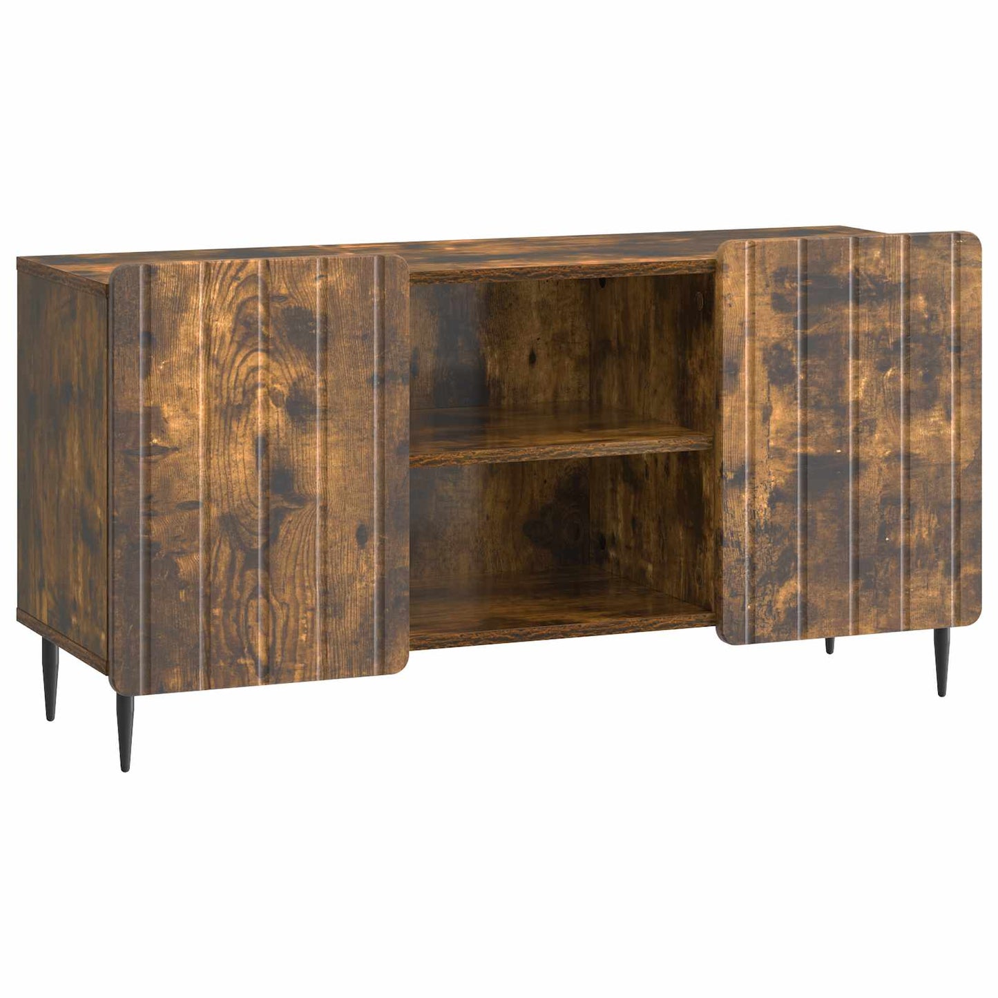TV-kast Gerookt eiken 102 x 34,5 x 52 cm Bewerkt hout is nu te koop bij PeponiXL, paradijselijk wonen!