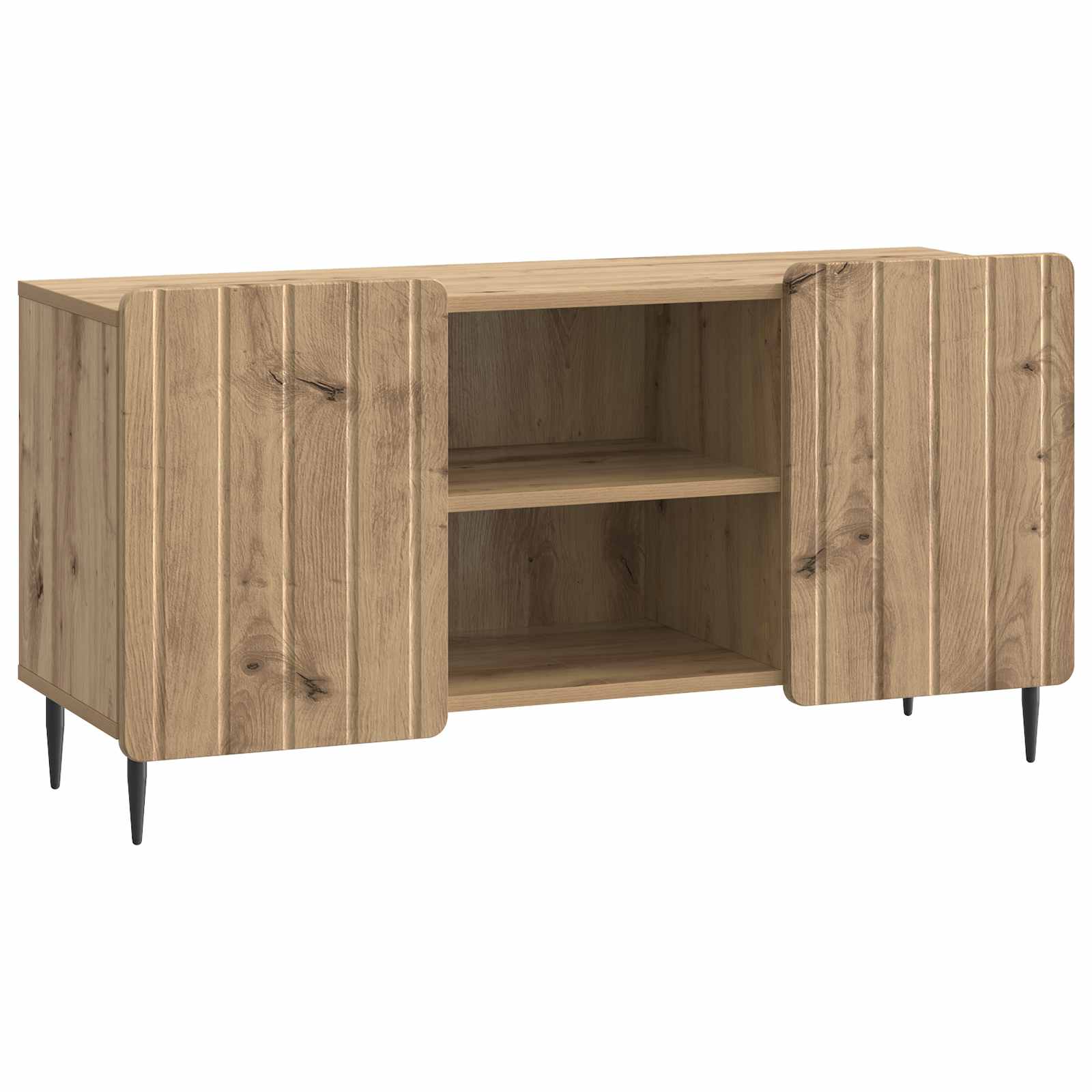 TV-kast Artisanaal eiken 102 x 34,5 x 52 cm Bewerkt hout is nu te koop bij PeponiXL, paradijselijk wonen!
