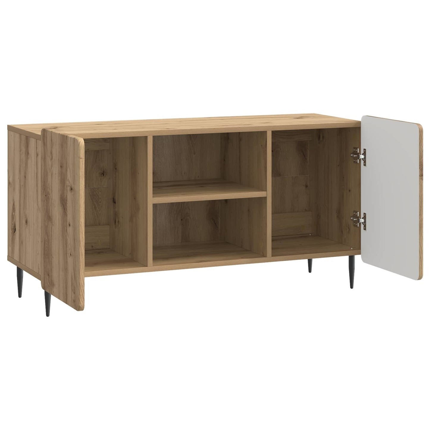 TV-kast Artisanaal eiken 102 x 34,5 x 52 cm Bewerkt hout is nu te koop bij PeponiXL, paradijselijk wonen!