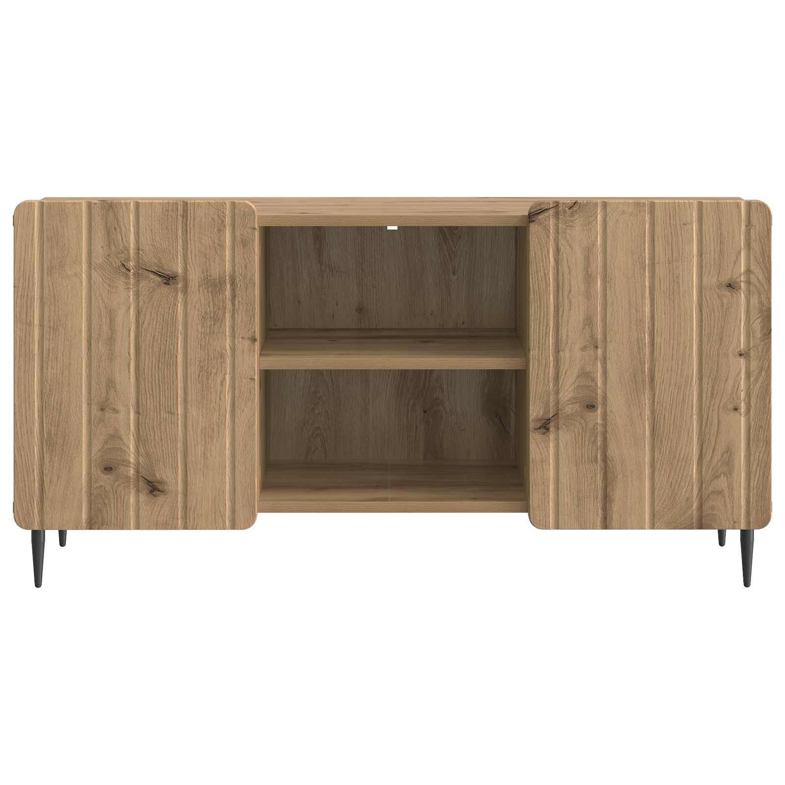 TV-kast Artisanaal eiken 102 x 34,5 x 52 cm Bewerkt hout is nu te koop bij PeponiXL, paradijselijk wonen!