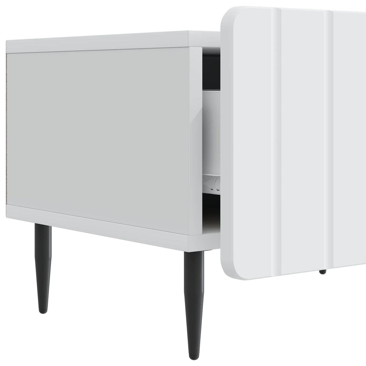 TV-kast met lade Wit 147 x 34,5 x 32 cm Bewerkt hout is nu te koop bij PeponiXL, paradijselijk wonen!