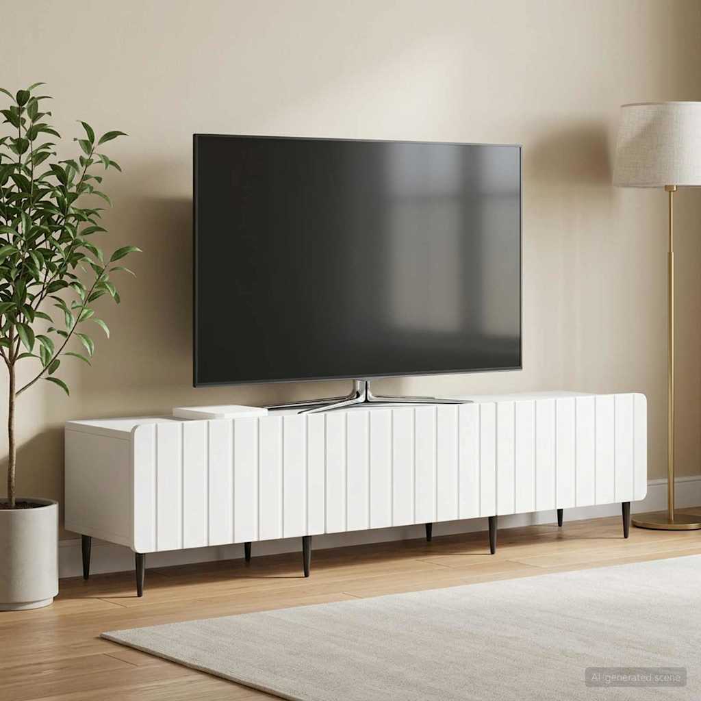 TV-kast met lade Wit 147 x 34,5 x 32 cm Bewerkt hout is nu te koop bij PeponiXL, paradijselijk wonen!