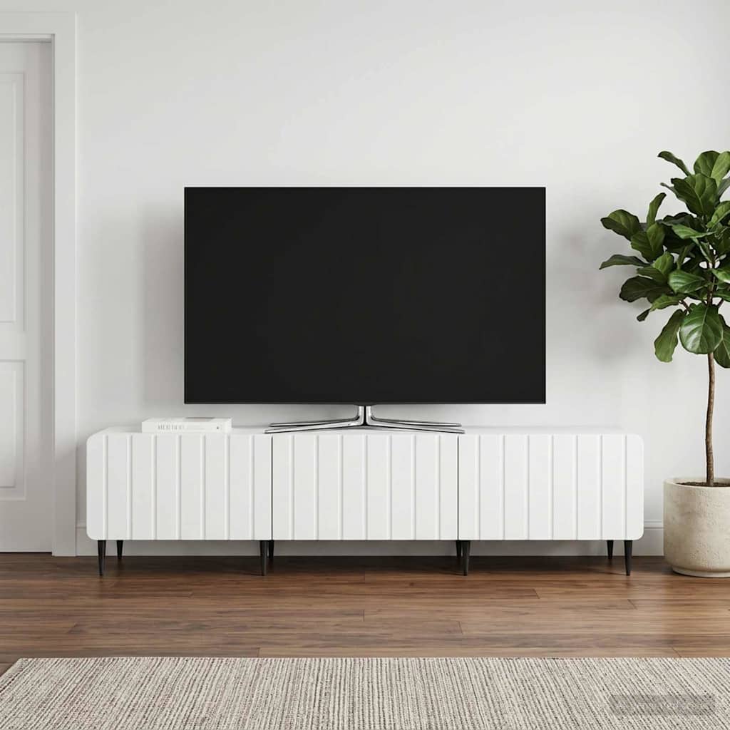 TV-kast met lade Wit 147 x 34,5 x 32 cm Bewerkt hout is nu te koop bij PeponiXL, paradijselijk wonen!