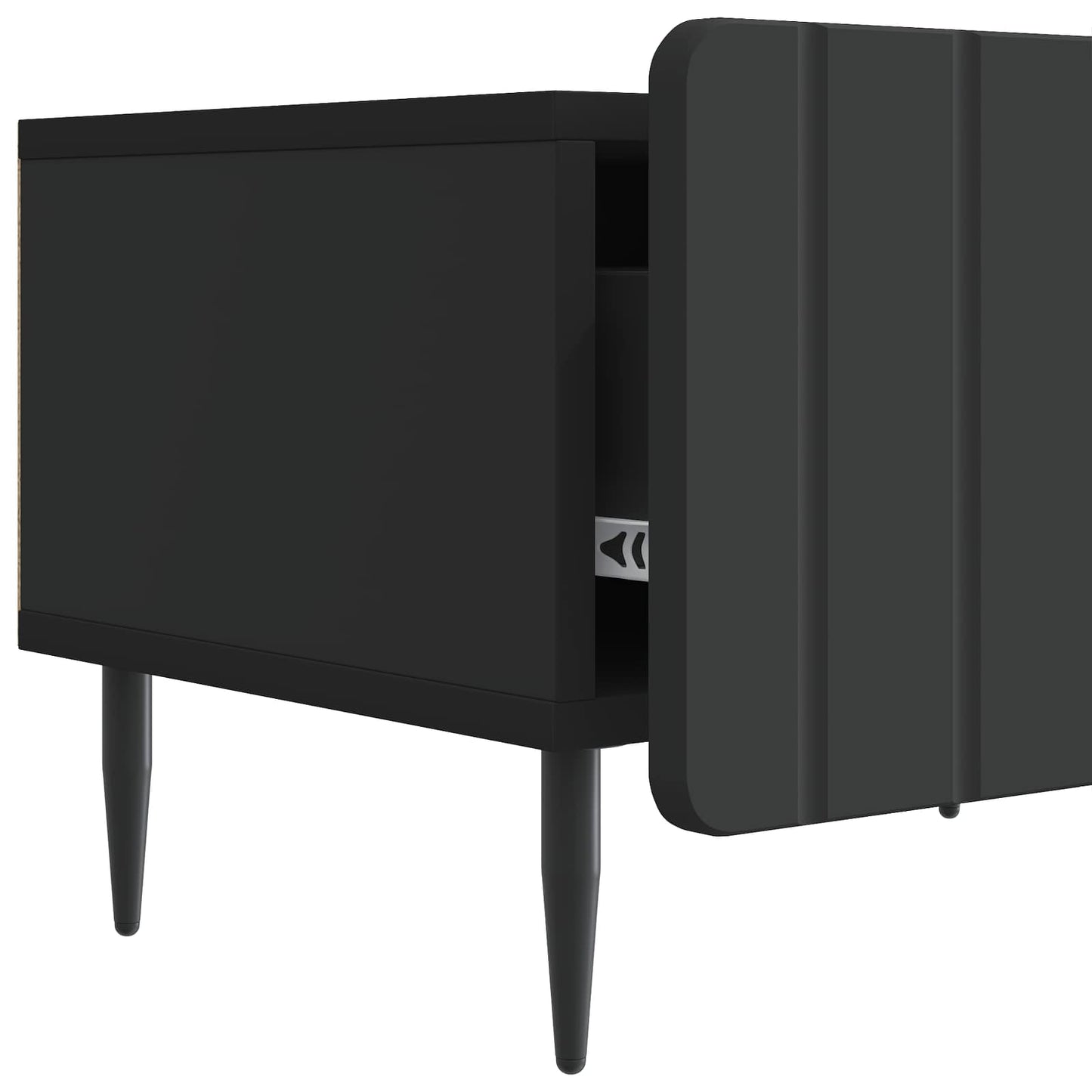TV-kast met lade Zwart 147 x 34,5 x 32 cm Bewerkt hout is nu te koop bij PeponiXL, paradijselijk wonen!