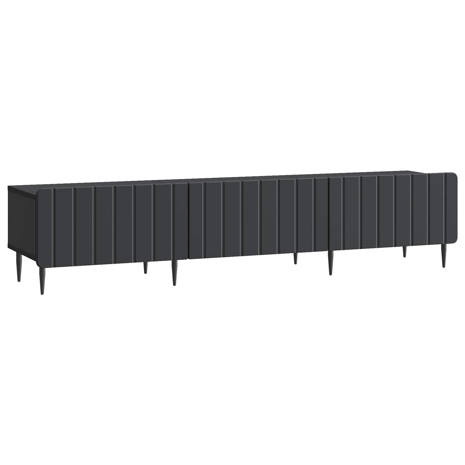 TV-kast met lade Zwart 147 x 34,5 x 32 cm Bewerkt hout is nu te koop bij PeponiXL, paradijselijk wonen!