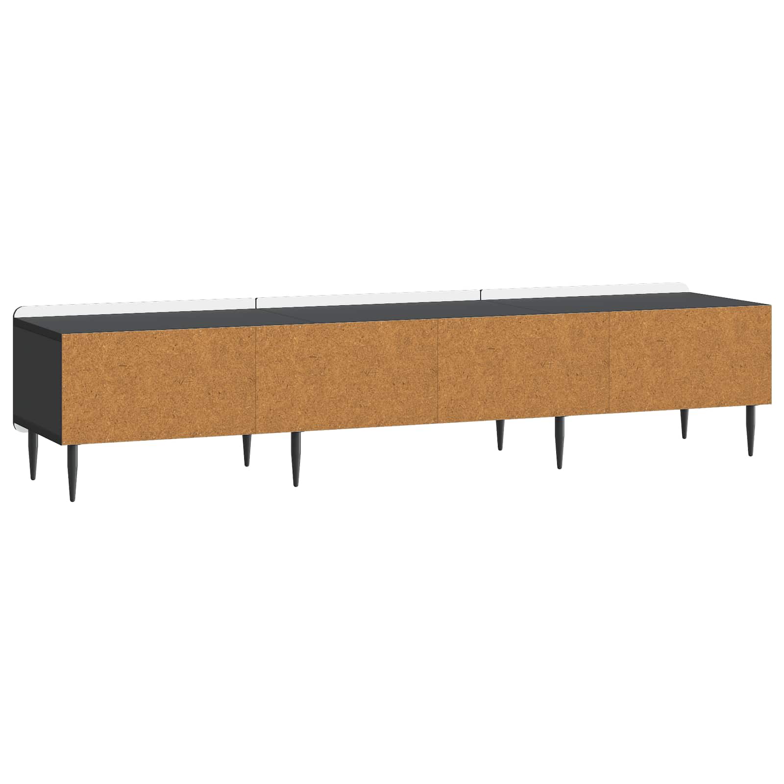 TV-kast met lade Zwart 147 x 34,5 x 32 cm Bewerkt hout is nu te koop bij PeponiXL, paradijselijk wonen!