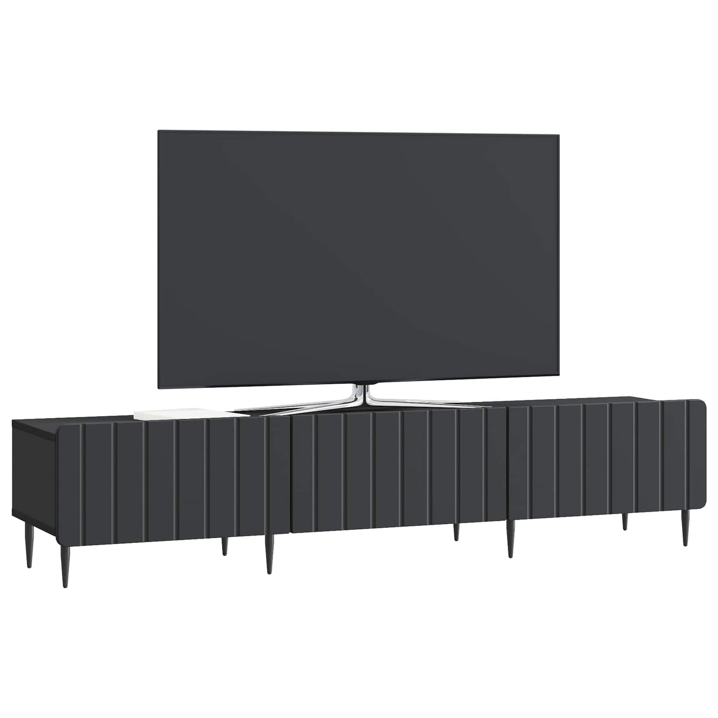 TV-kast met lade Zwart 147 x 34,5 x 32 cm Bewerkt hout is nu te koop bij PeponiXL, paradijselijk wonen!