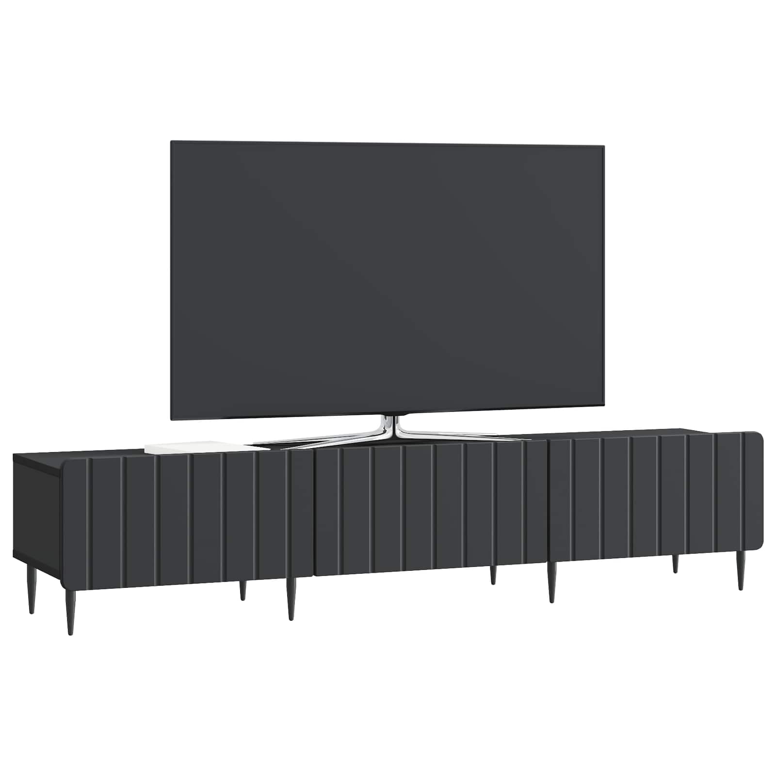 TV-kast met lade Zwart 147 x 34,5 x 32 cm Bewerkt hout is nu te koop bij PeponiXL, paradijselijk wonen!