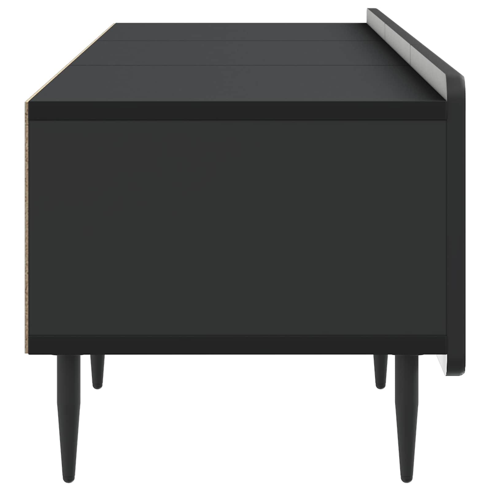 TV-kast met lade Zwart 147 x 34,5 x 32 cm Bewerkt hout is nu te koop bij PeponiXL, paradijselijk wonen!