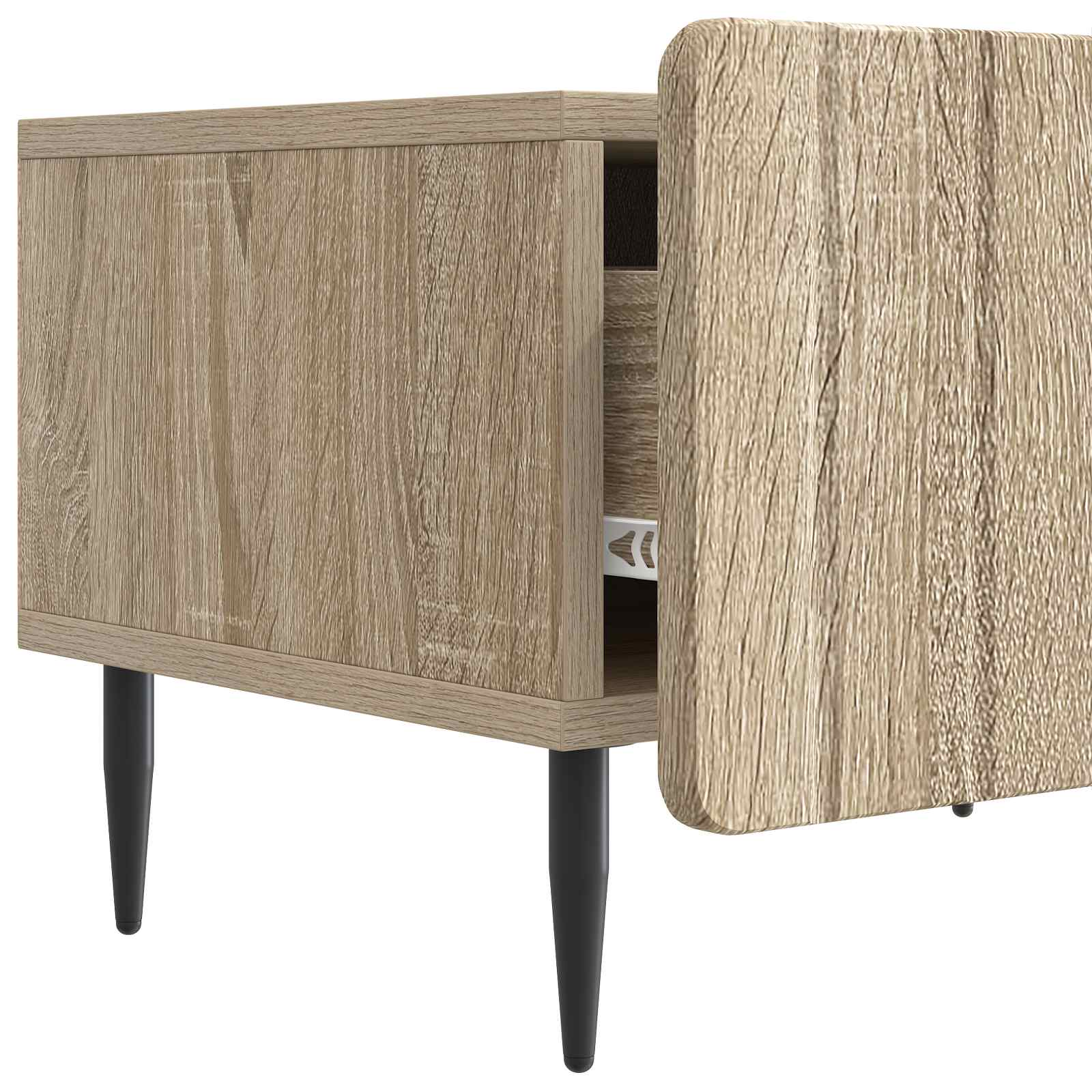 TV-kast met lade Sonoma Eiken 147 x 34,5 x 32 cm Bewerkt hout is nu te koop bij PeponiXL, paradijselijk wonen!