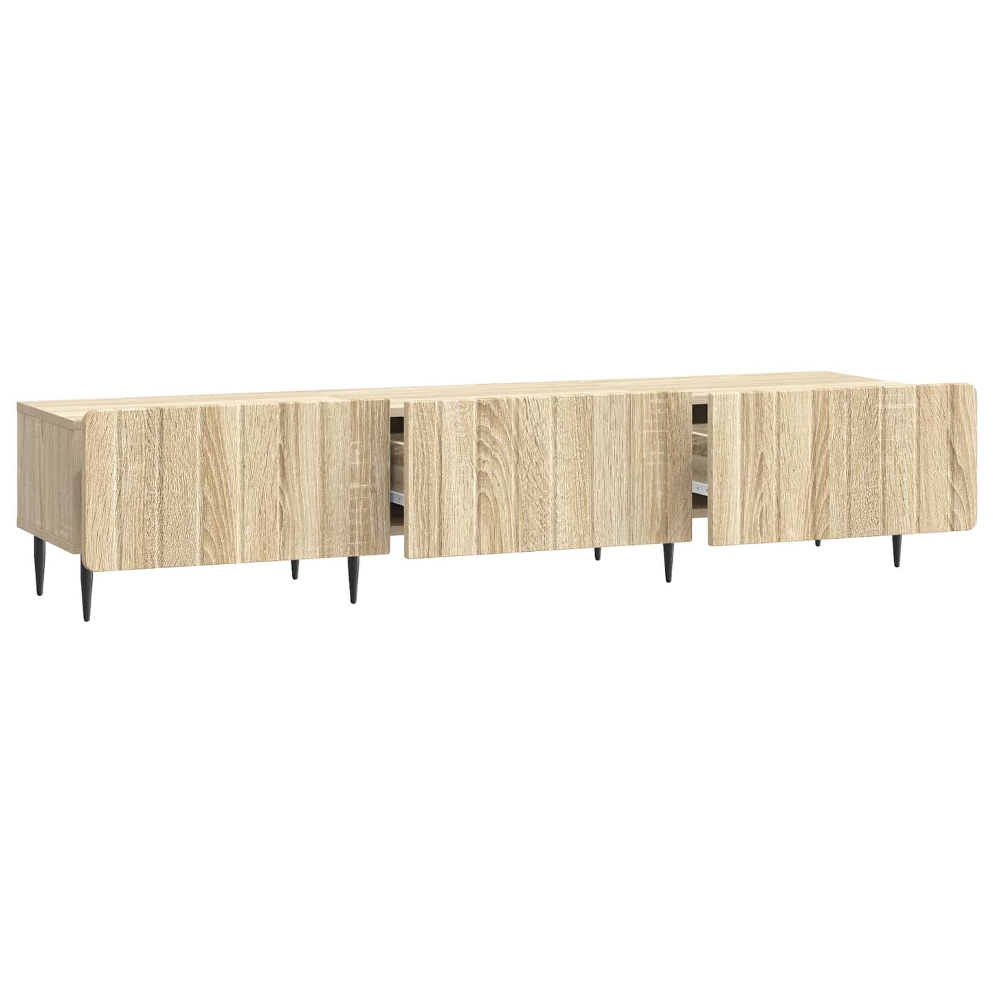 TV-kast met lade Sonoma Eiken 147 x 34,5 x 32 cm Bewerkt hout is nu te koop bij PeponiXL, paradijselijk wonen!
