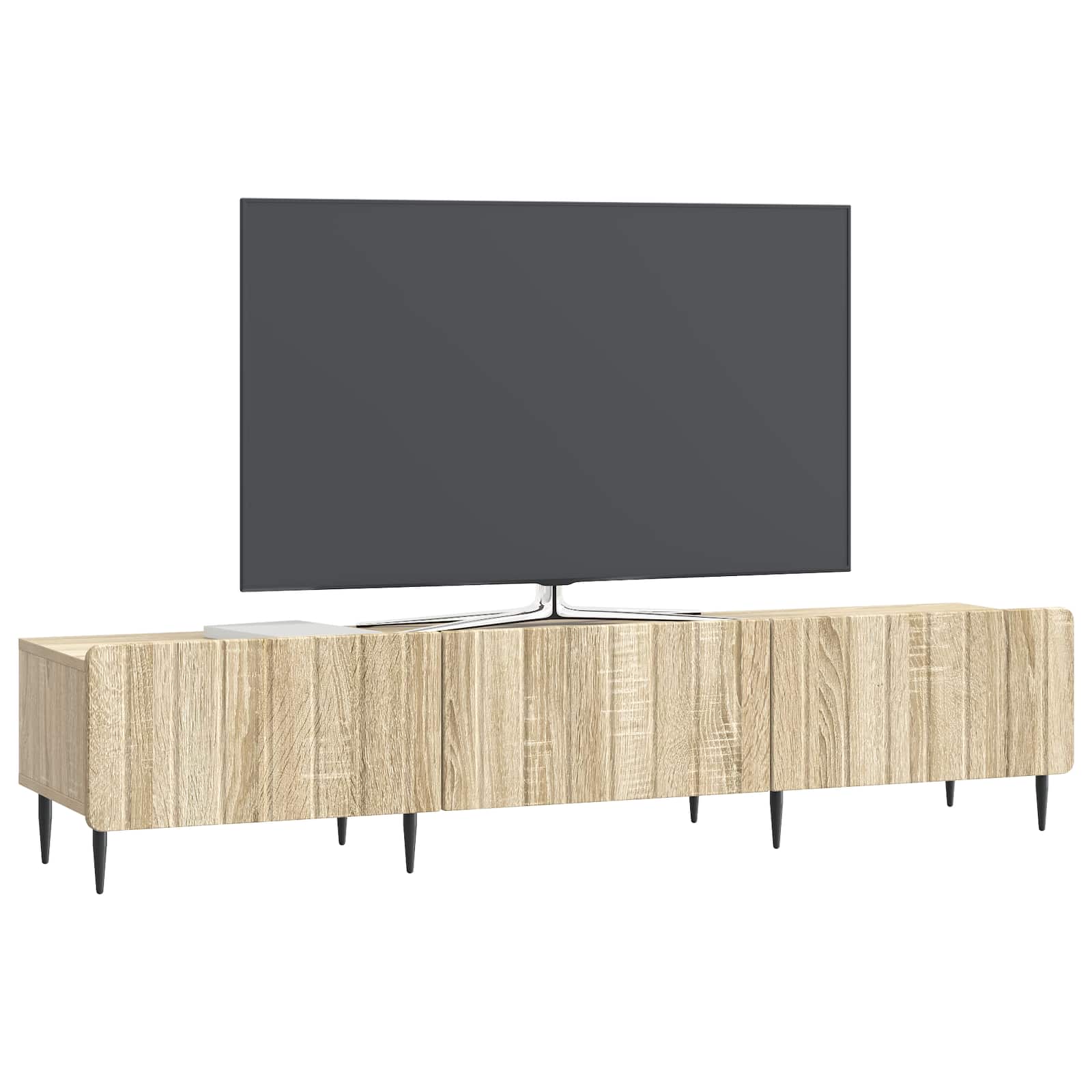 TV-kast met lade Sonoma Eiken 147 x 34,5 x 32 cm Bewerkt hout is nu te koop bij PeponiXL, paradijselijk wonen!