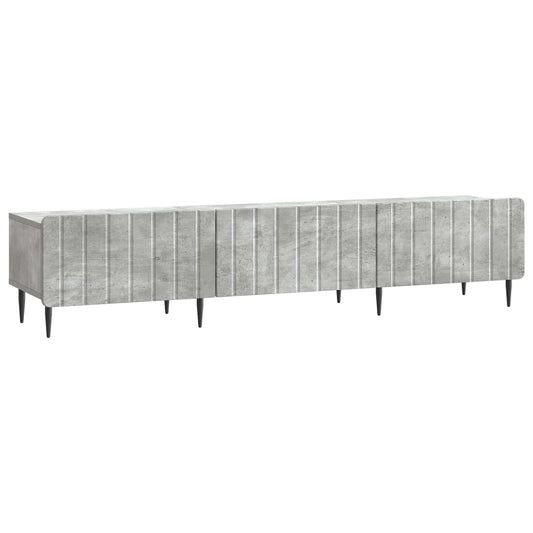 TV-kast met lade Betongrijs 147 x 34,5 x 32 cm Bewerkt hout is nu te koop bij PeponiXL, paradijselijk wonen!
