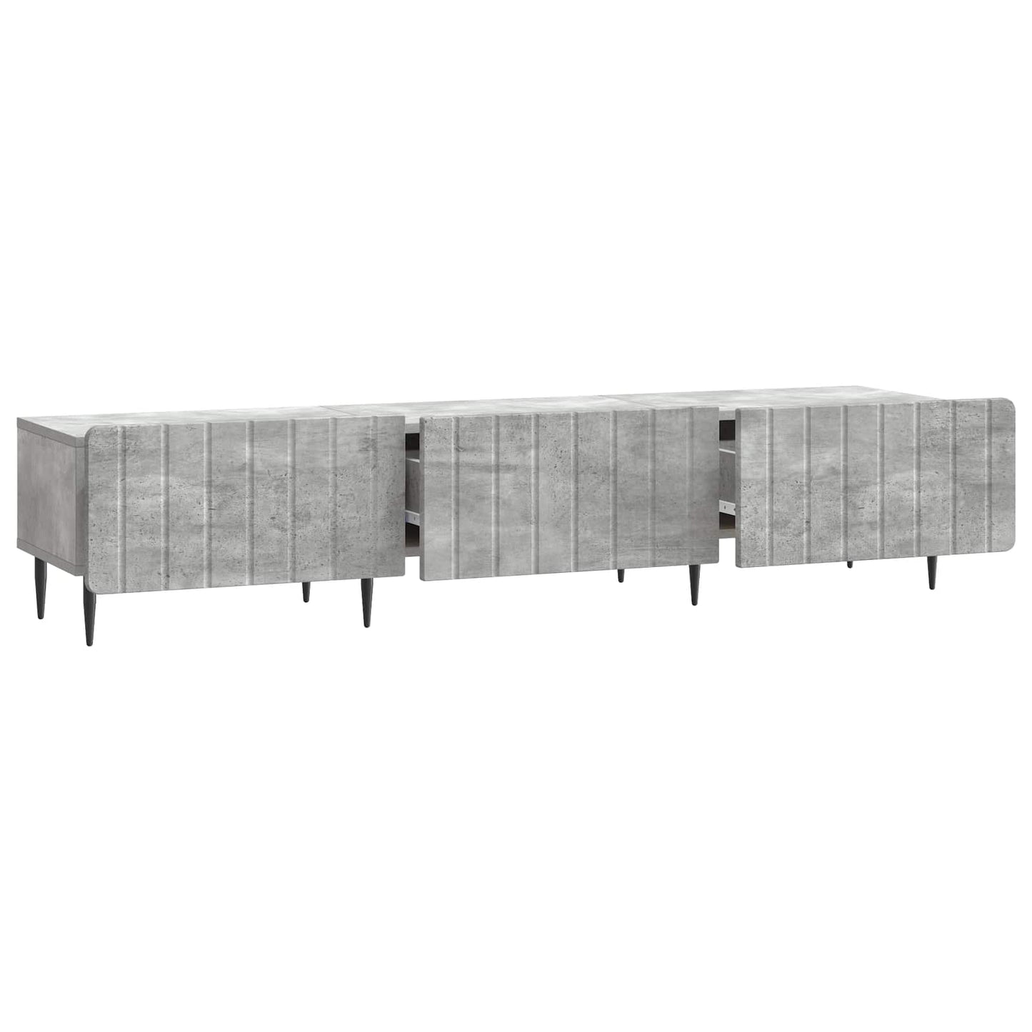 TV-kast met lade Betongrijs 147 x 34,5 x 32 cm Bewerkt hout is nu te koop bij PeponiXL, paradijselijk wonen!