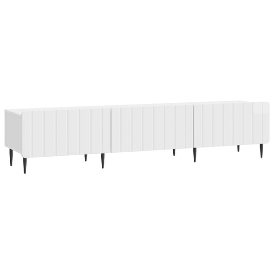 TV-kast met lade Hoogglans Wit 147 x 34,5 x 32 cm Bewerkt hout is nu te koop bij PeponiXL, paradijselijk wonen!
