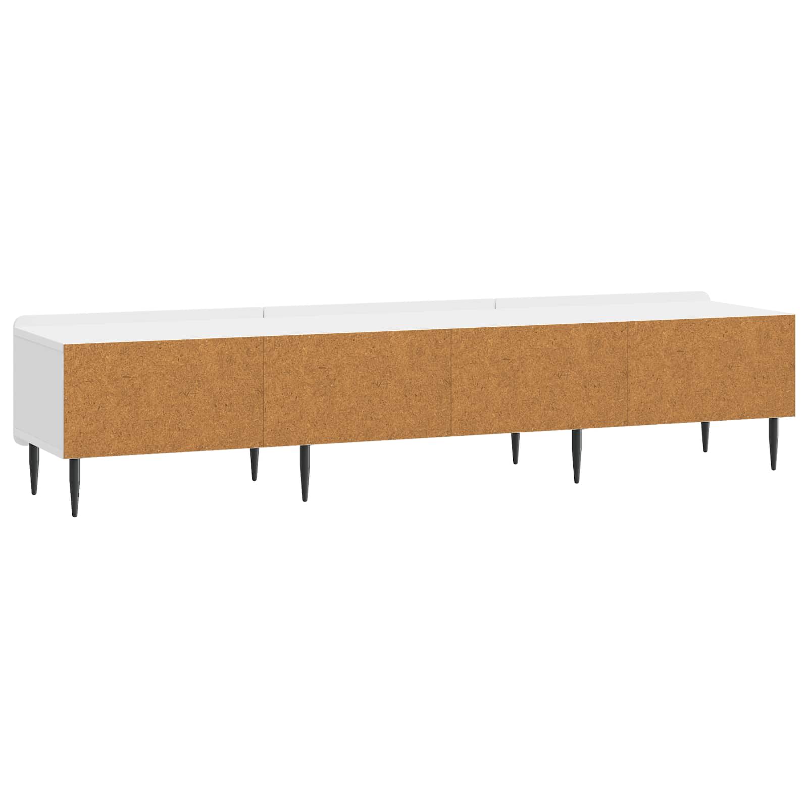 TV-kast met lade Hoogglans Wit 147 x 34,5 x 32 cm Bewerkt hout is nu te koop bij PeponiXL, paradijselijk wonen!