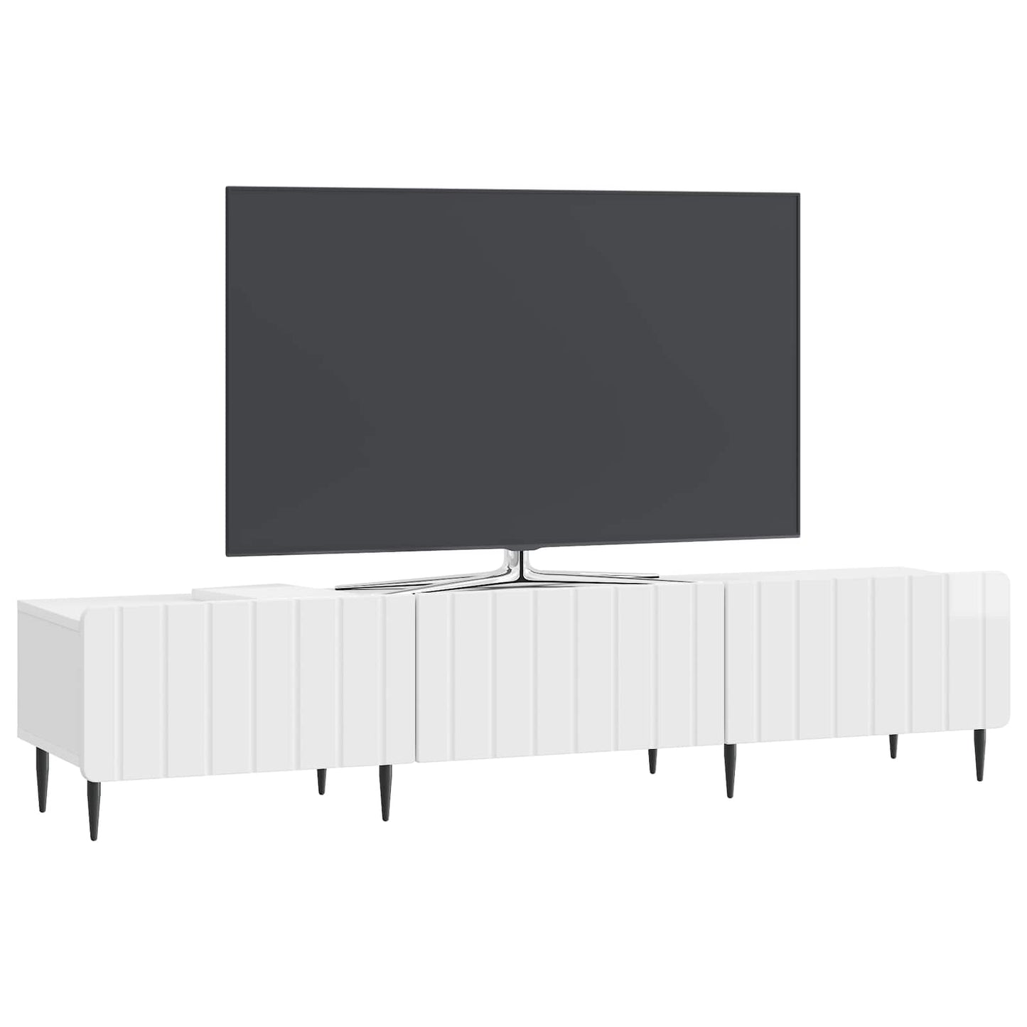 TV-kast met lade Hoogglans Wit 147 x 34,5 x 32 cm Bewerkt hout is nu te koop bij PeponiXL, paradijselijk wonen!