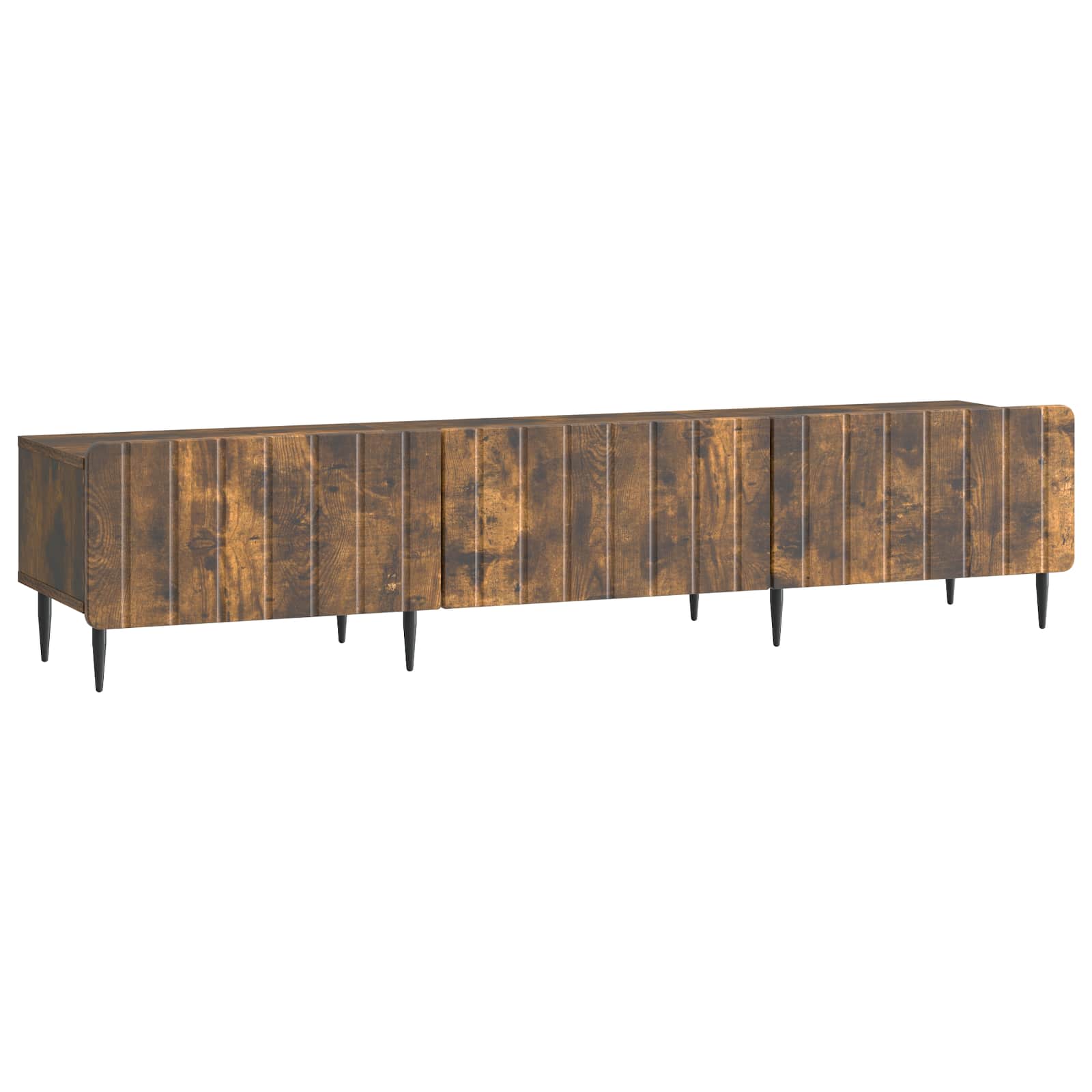 TV-kast met lade Gerookt eiken 147 x 34,5 x 32 cm Bewerkt hout is nu te koop bij PeponiXL, paradijselijk wonen!