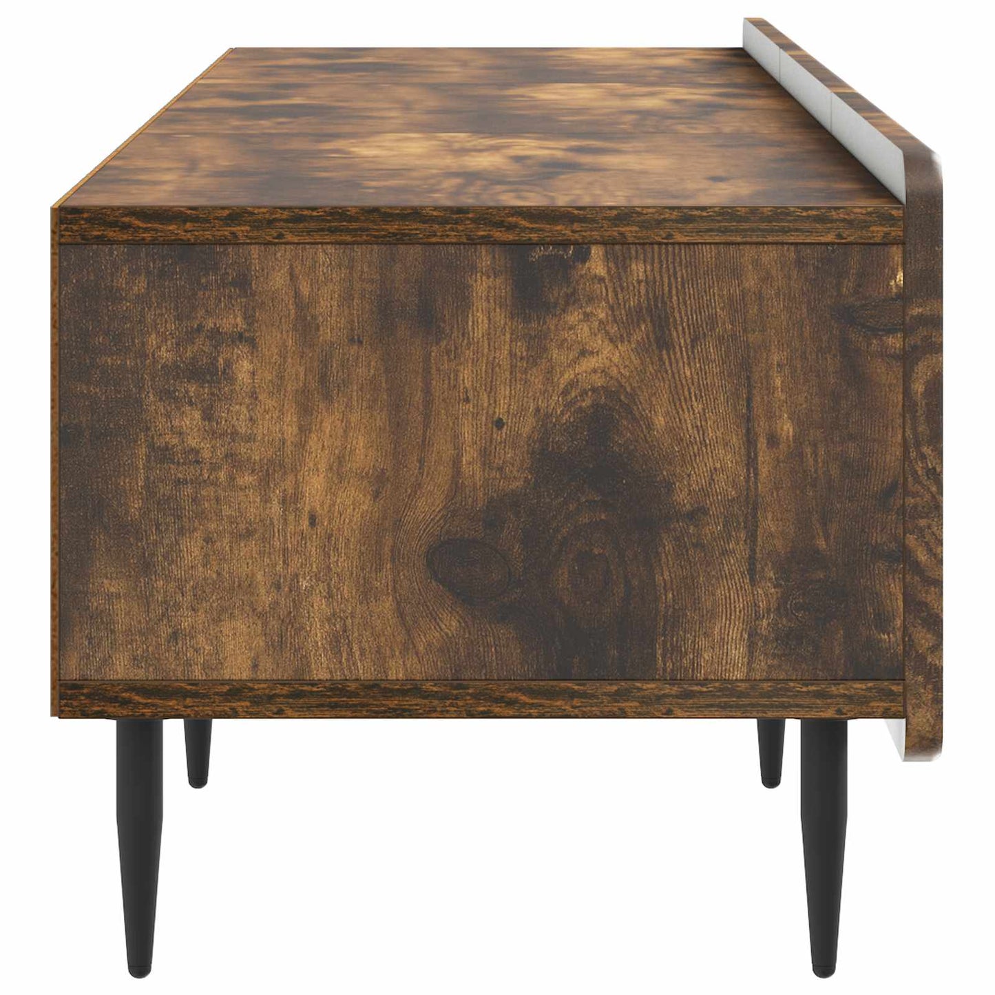 TV-kast met lade Gerookt eiken 147 x 34,5 x 32 cm Bewerkt hout is nu te koop bij PeponiXL, paradijselijk wonen!