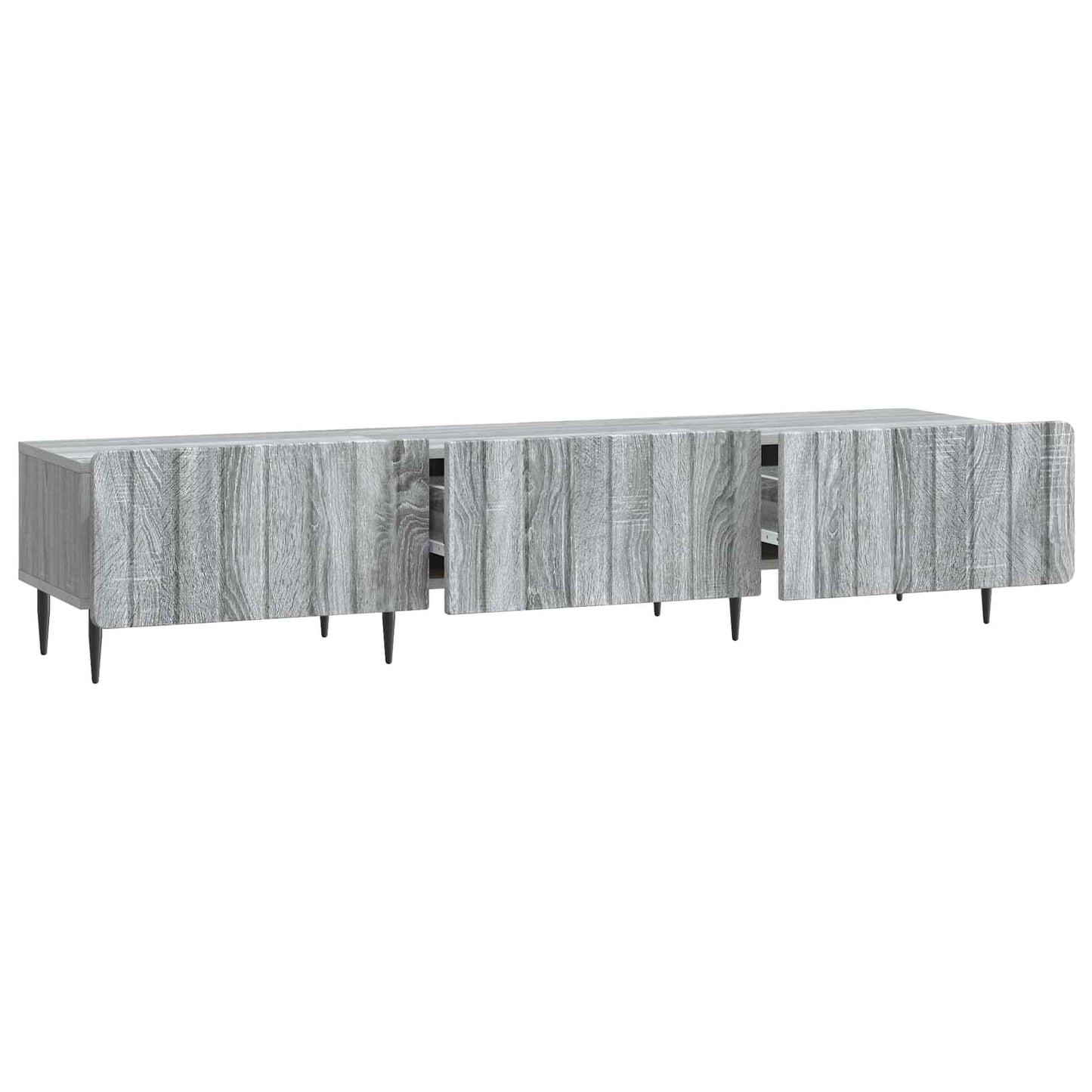 TV-kast met lade Grijs sonoma 147 x 34,5 x 32 cm Bewerkt hout is nu te koop bij PeponiXL, paradijselijk wonen!