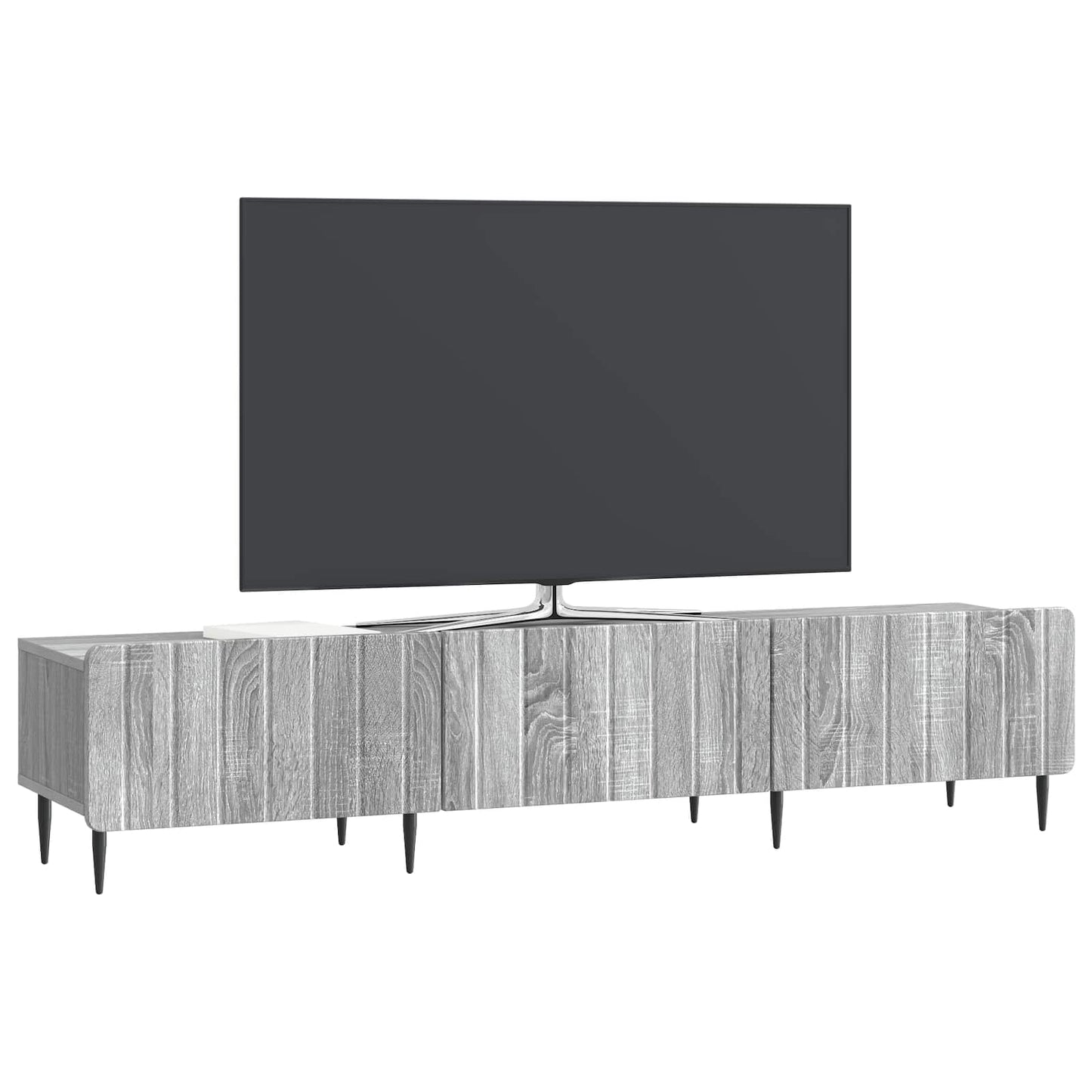 TV-kast met lade Grijs sonoma 147 x 34,5 x 32 cm Bewerkt hout is nu te koop bij PeponiXL, paradijselijk wonen!