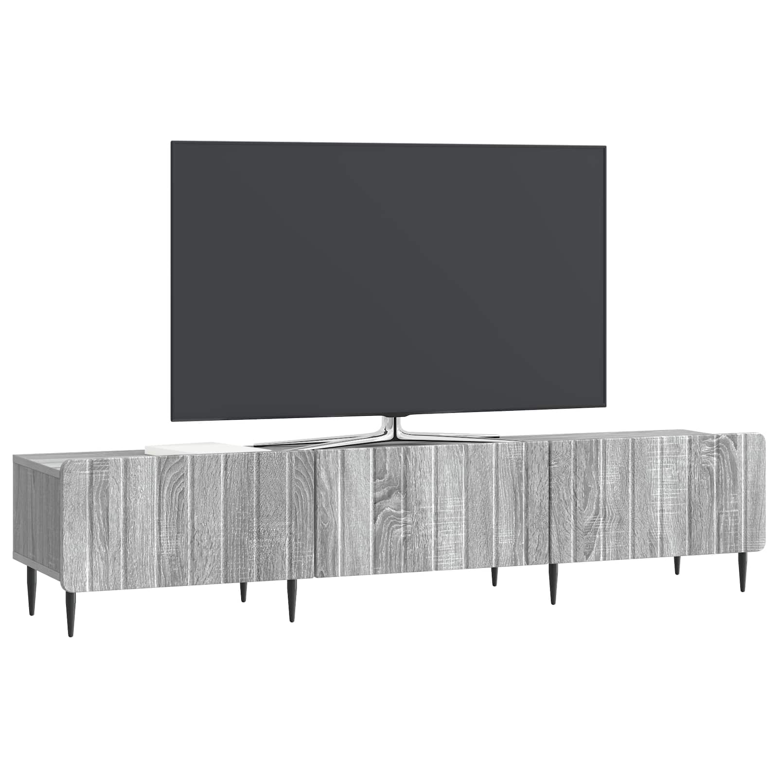 TV-kast met lade Grijs sonoma 147 x 34,5 x 32 cm Bewerkt hout is nu te koop bij PeponiXL, paradijselijk wonen!