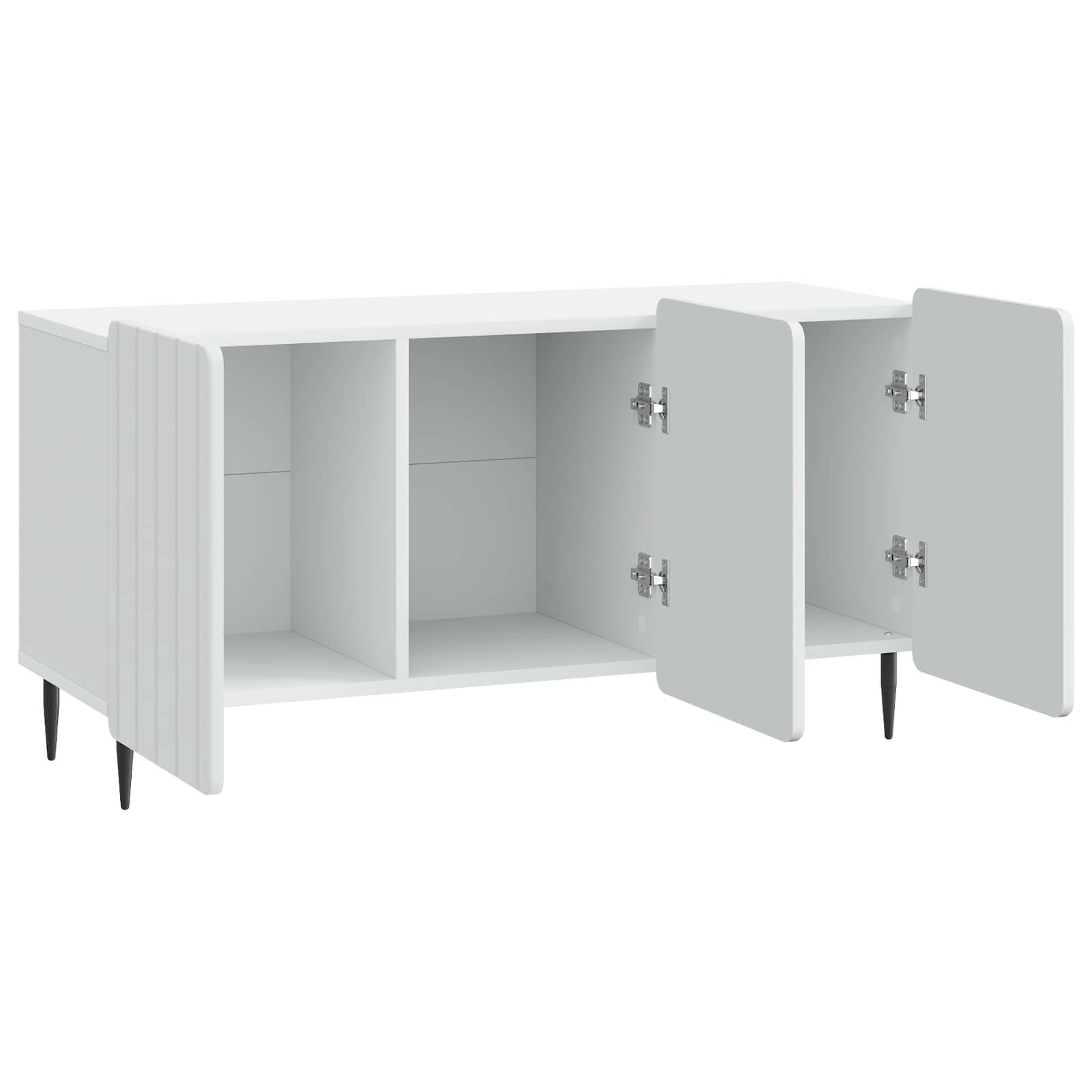 TV-kast Wit 99 x 34,5 x 52 cm Bewerkt hout is nu te koop bij PeponiXL, paradijselijk wonen!