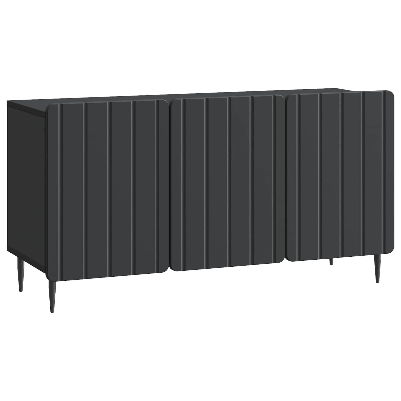 TV-kast Zwart 99 x 34,5 x 52 cm Bewerkt hout is nu te koop bij PeponiXL, paradijselijk wonen!