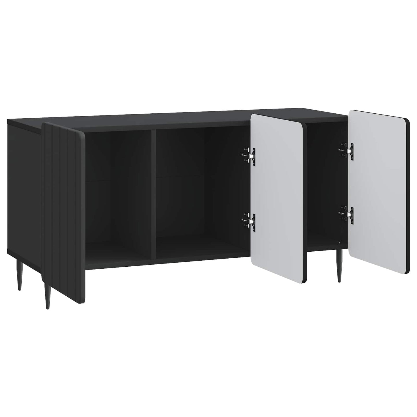 TV-kast Zwart 99 x 34,5 x 52 cm Bewerkt hout is nu te koop bij PeponiXL, paradijselijk wonen!